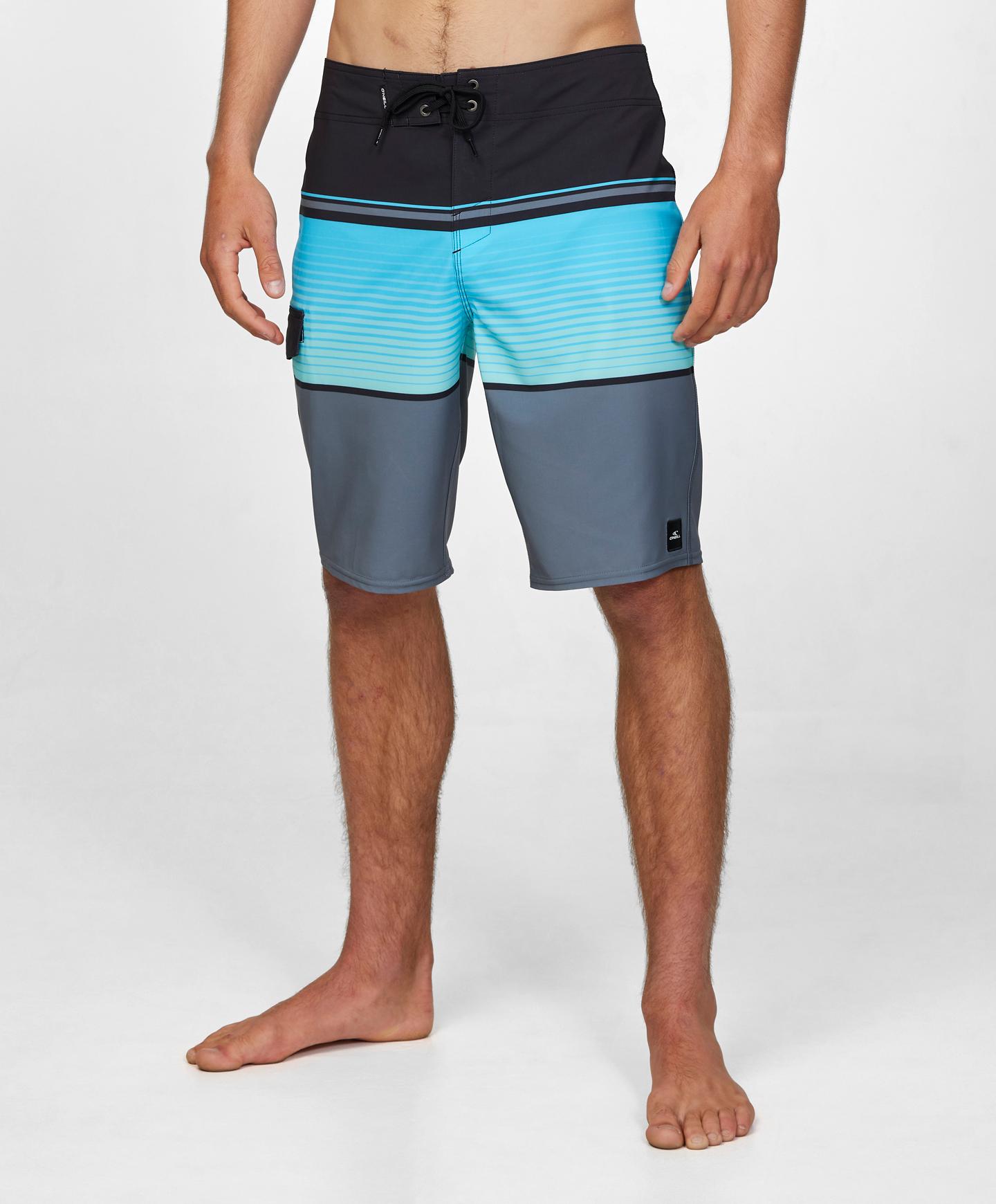 Lennox Stripe 21" Boardshorts - Black