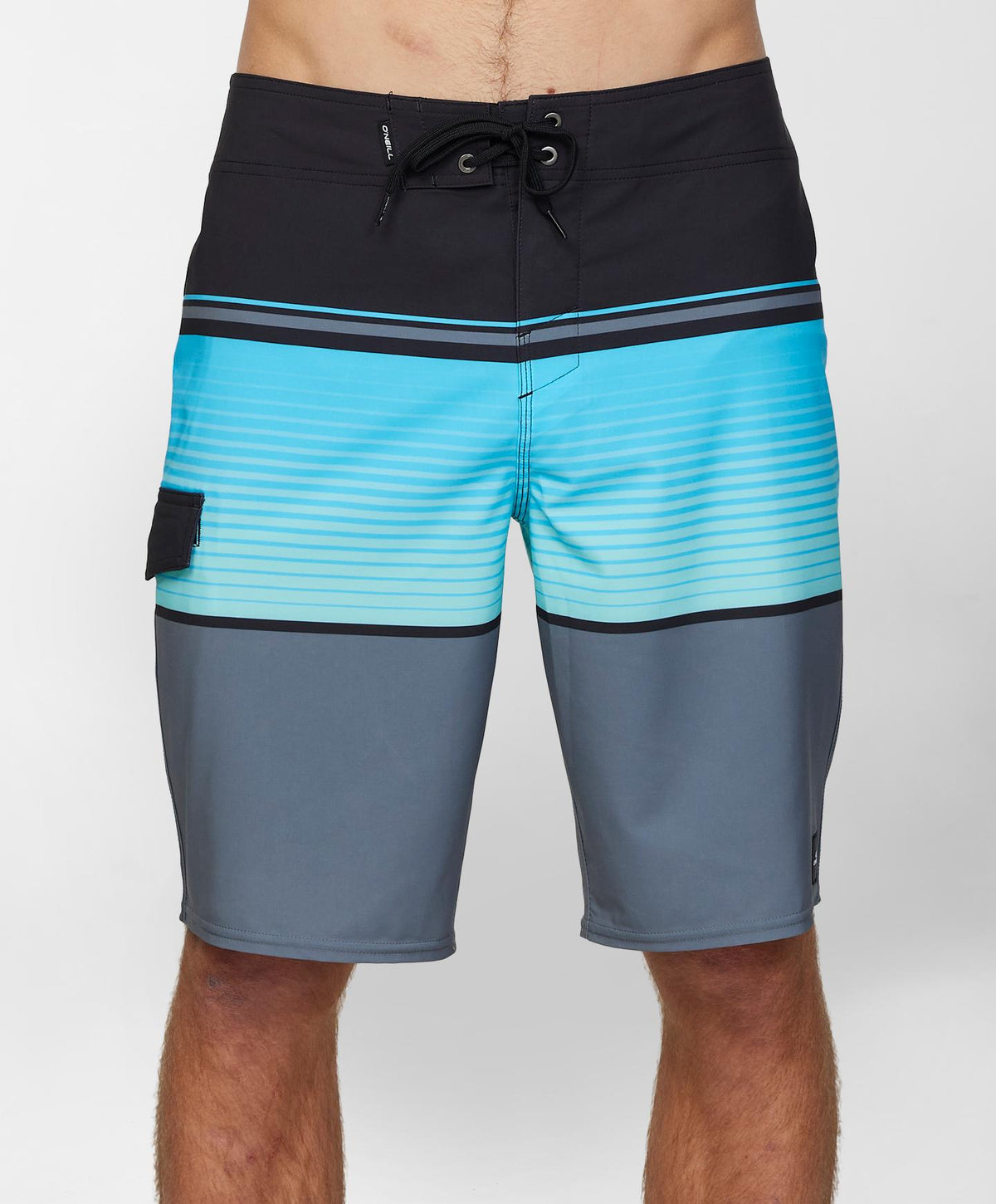 Lennox Stripe 21" Boardshorts - Black