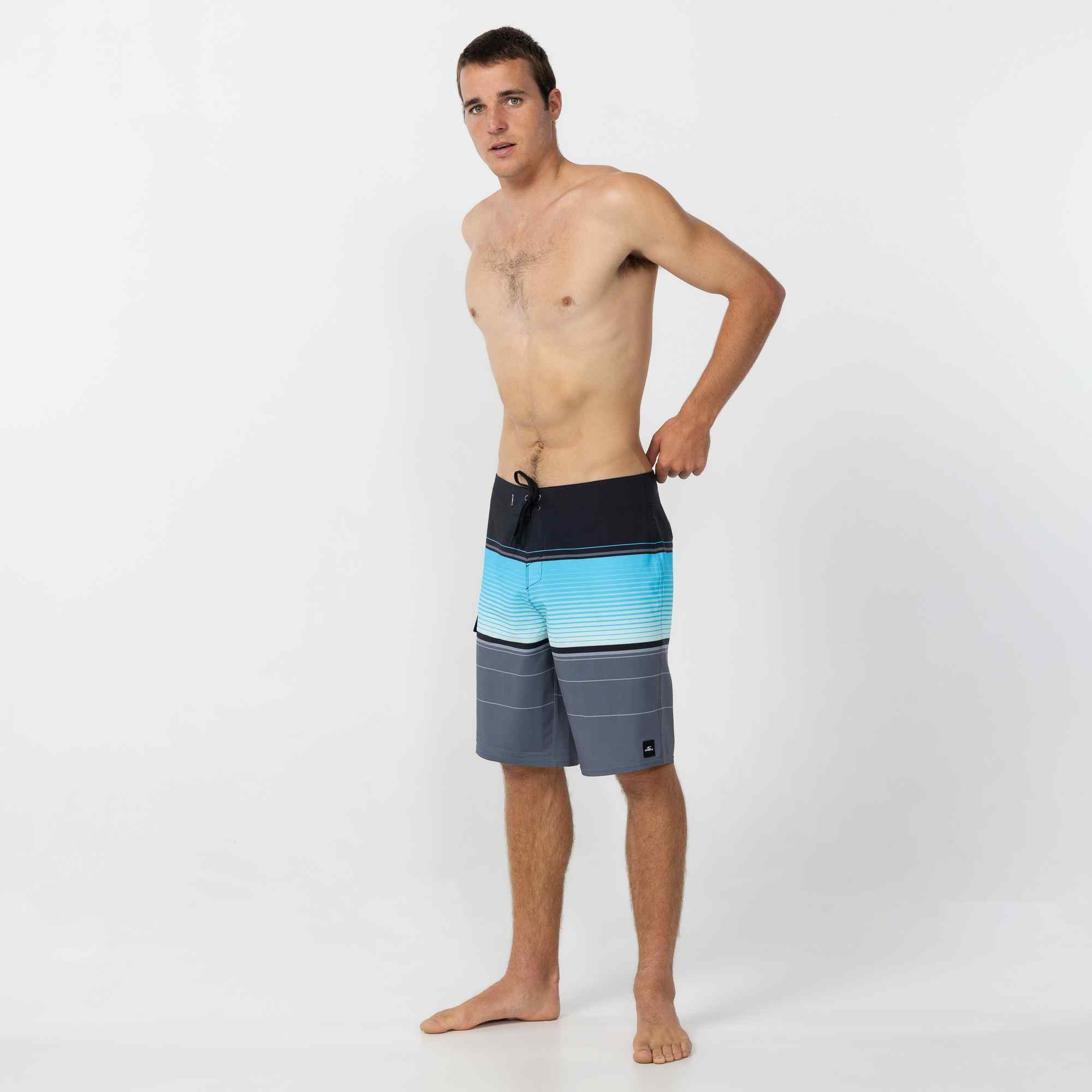 Lennox Stripe 21" Boardshort - Black