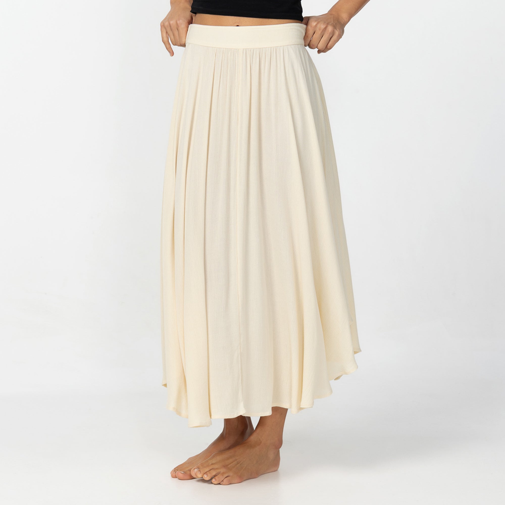 Marnie Solid Skirt - Tapioca