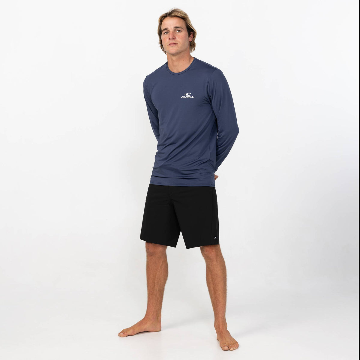 Men's Clean & Mean Long Sleeve Rash Vest Tee - Navy