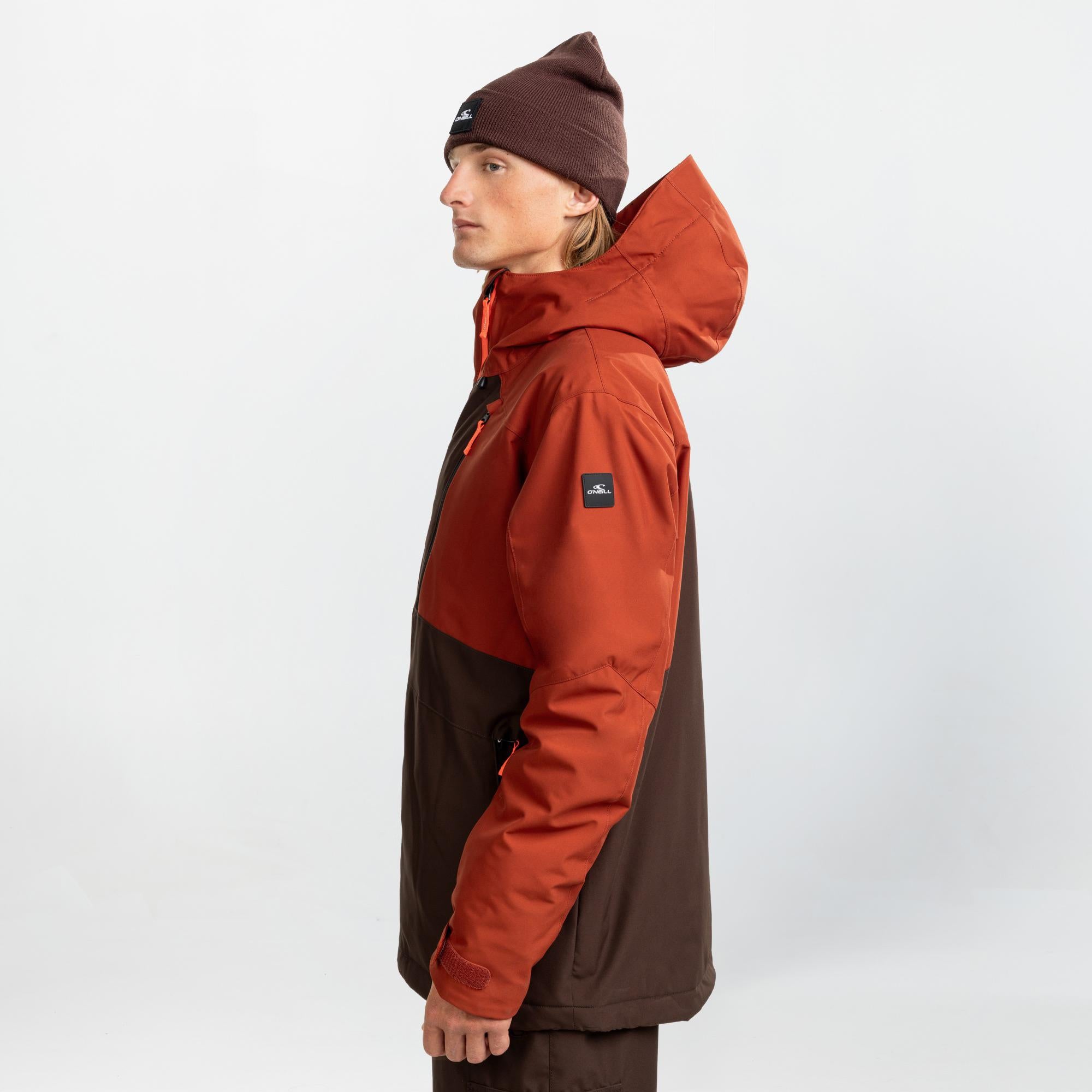Men's Cruz Block Snow Jacket - Coffee Bean Colour Block