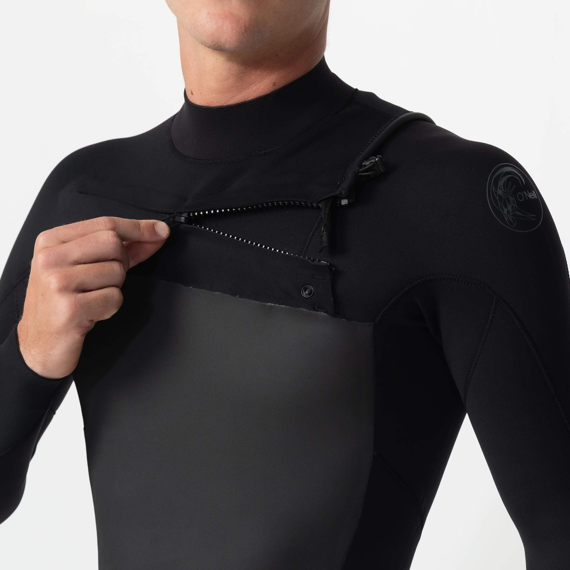 Men's Defender 4/3mm Steamer Chest Zip - Black