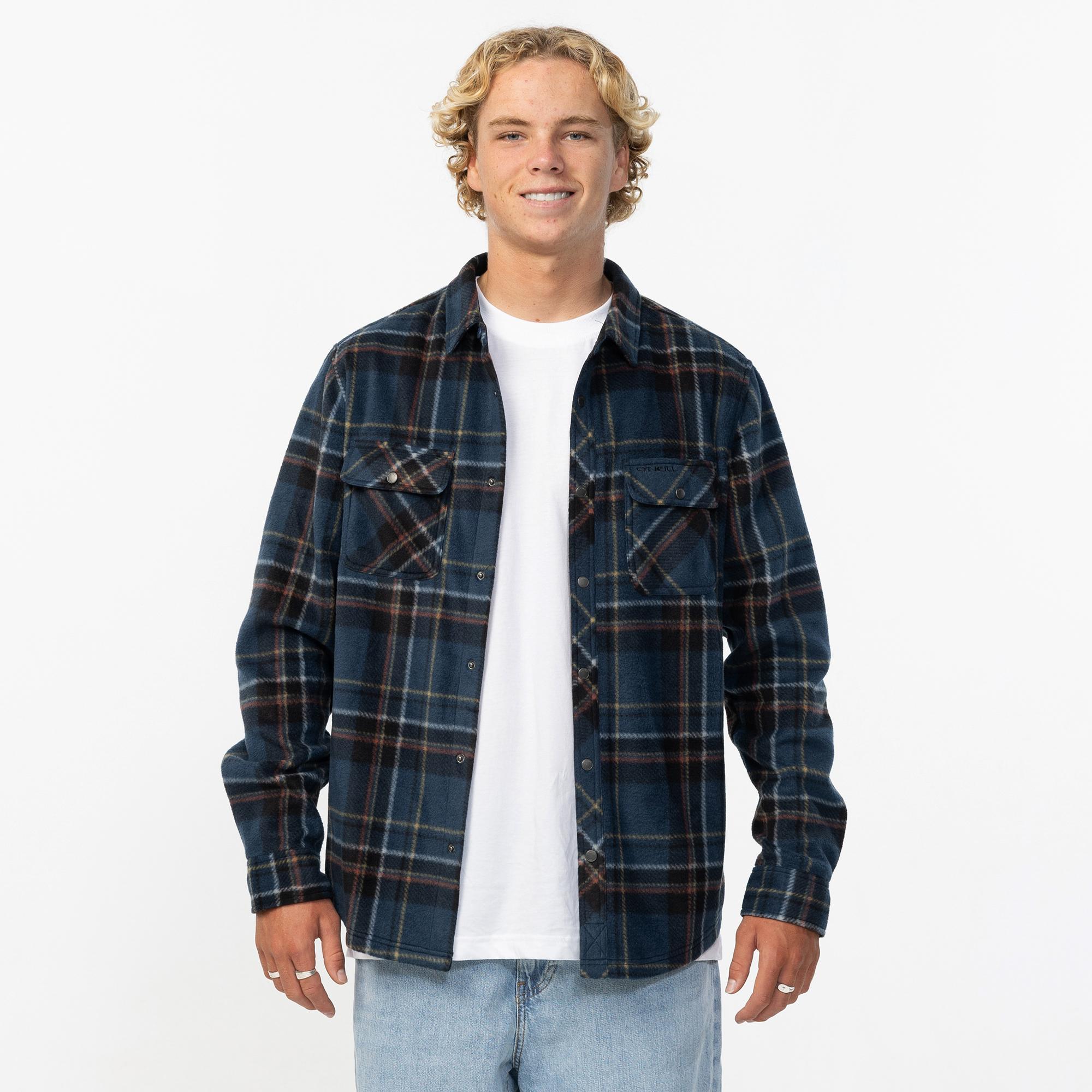Men's Glacier Plaid Superfleece - Midnight Navy