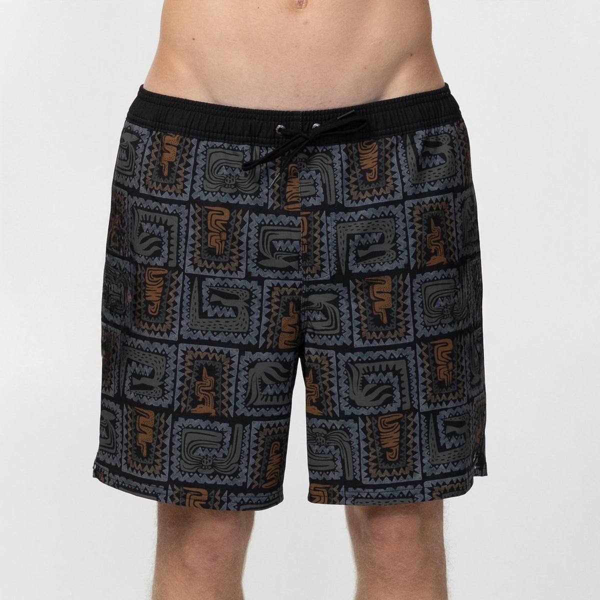 Men's Hermosa Elastic Waist 17" Beach Short - Black