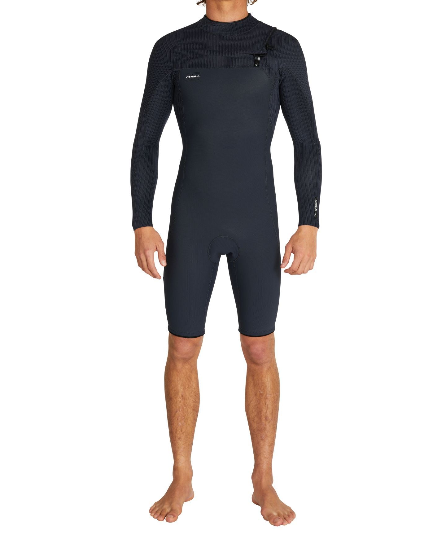 HyperFreak 2mm Long Sleeve Springsuit Chest Zip Wetsuit - Black