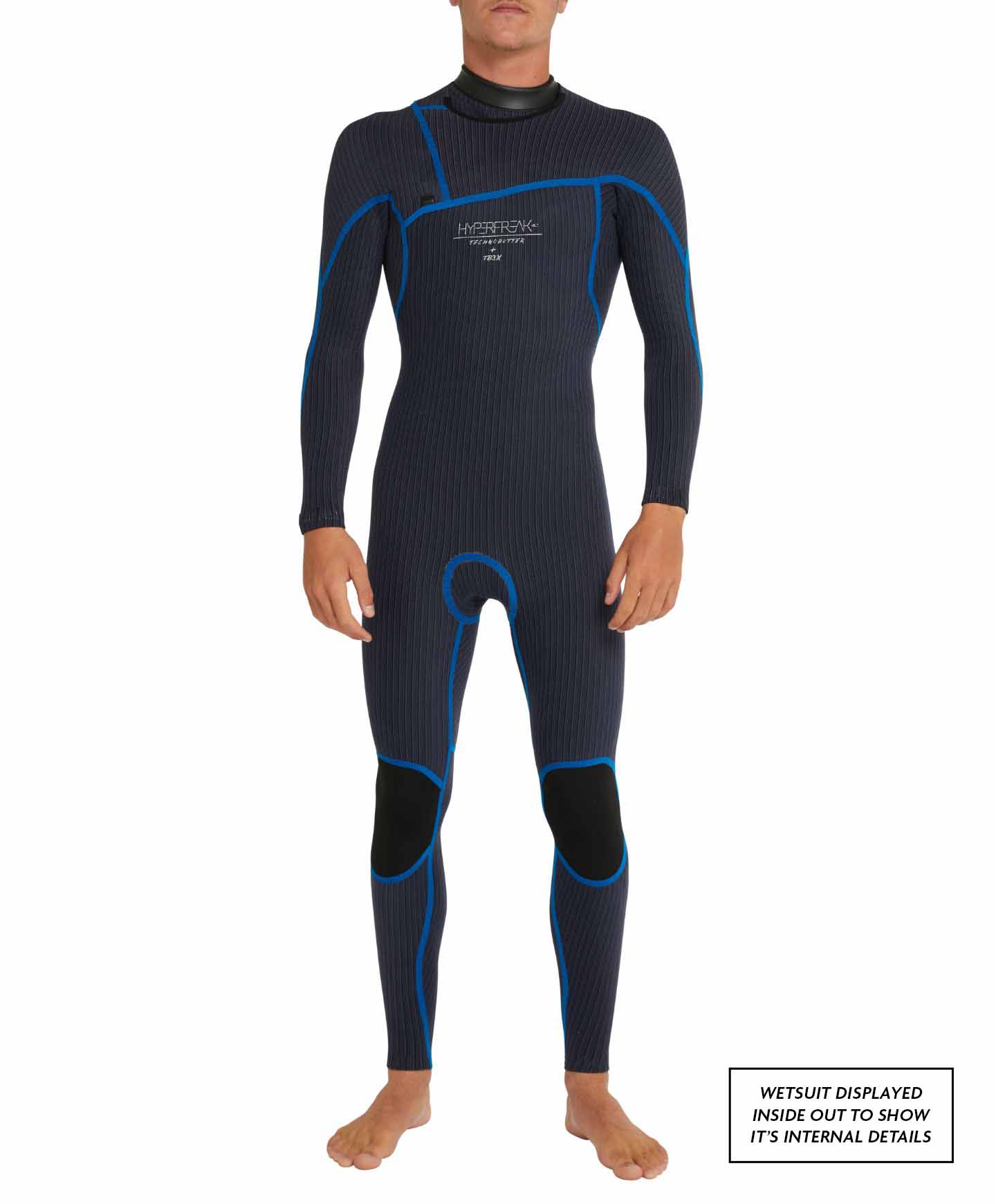 HyperFreak 4/3+ Steamer Chest Zip Wetsuit - Black