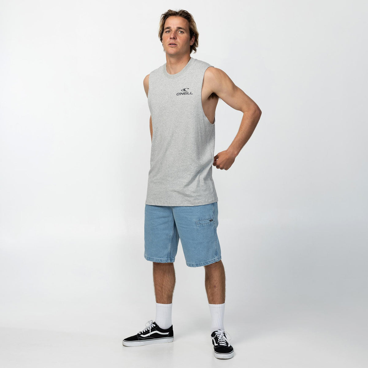 Men's Lineup Muscle Tee - Grey Marle