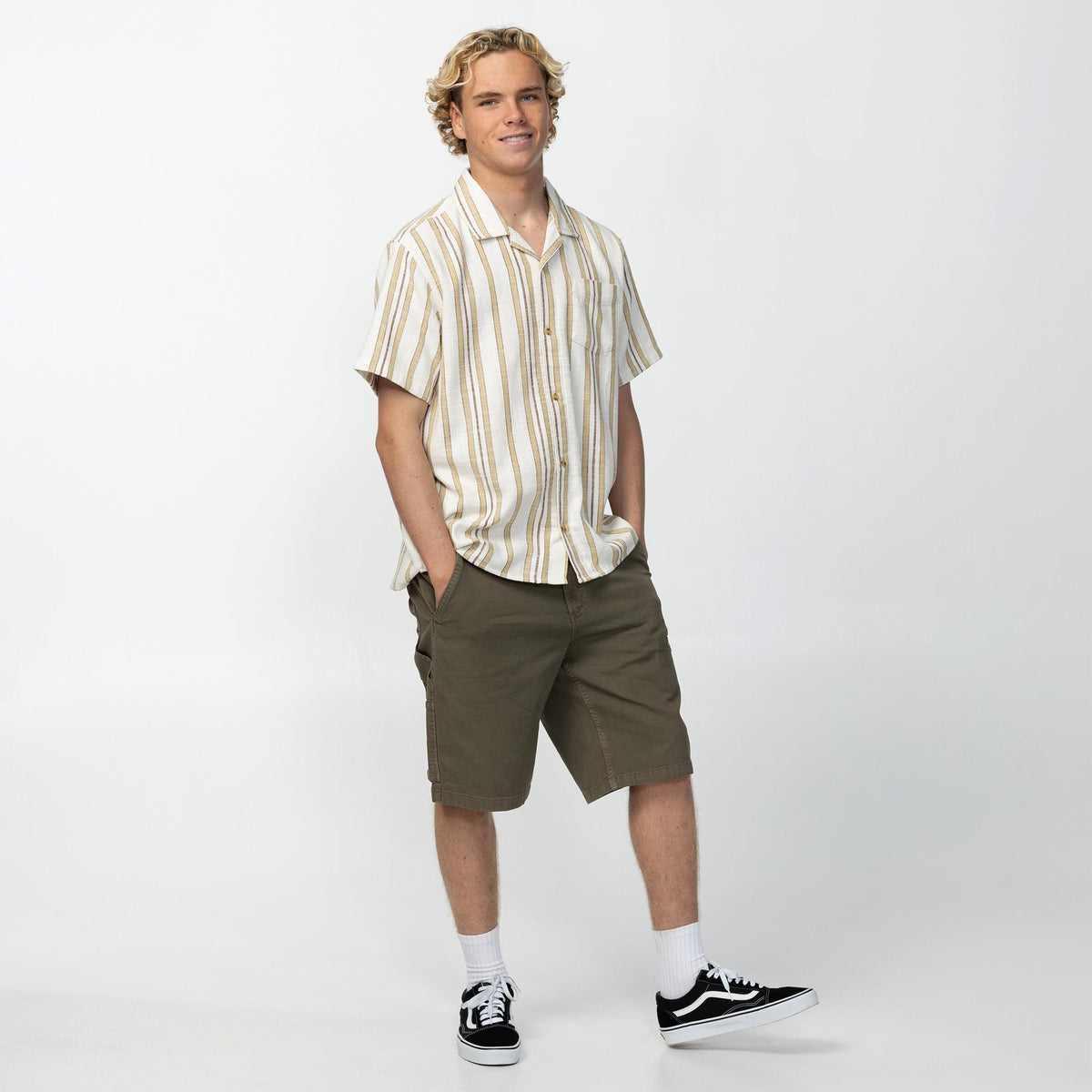 Men's OG Stripe Short Sleeve Shirt - Tofu