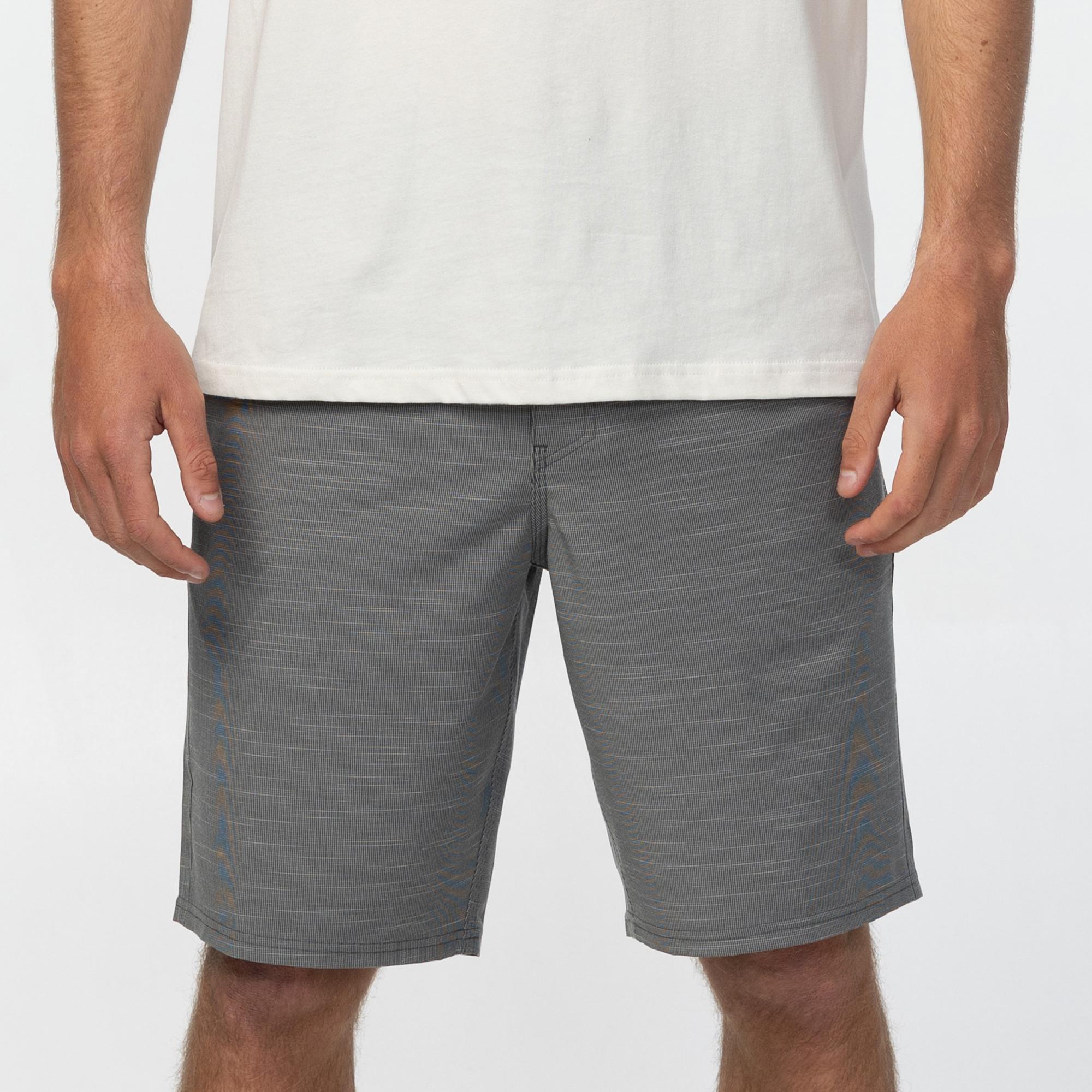 Men's Portola Slub Check 20" Hybrid Short - Gargoyle