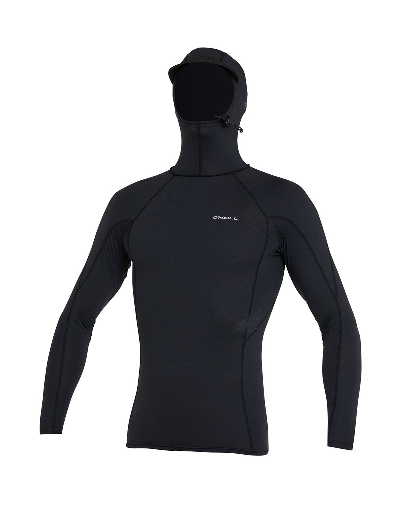 Psycho Hooded UV Long Sleeve Rash Vest - Black