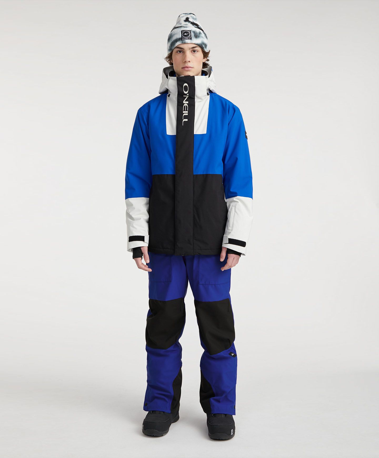 Men's Shred Bib Snow Pants - Surf The Web Blue