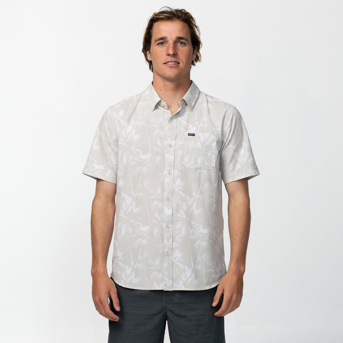 Men's UPF Slub Relaxed Short Sleeve Shirt - Khaki