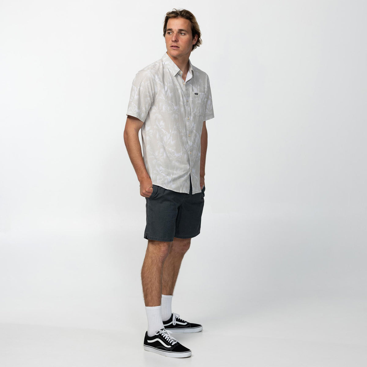 Men's UPF Slub Relaxed Short Sleeve Shirt - Khaki