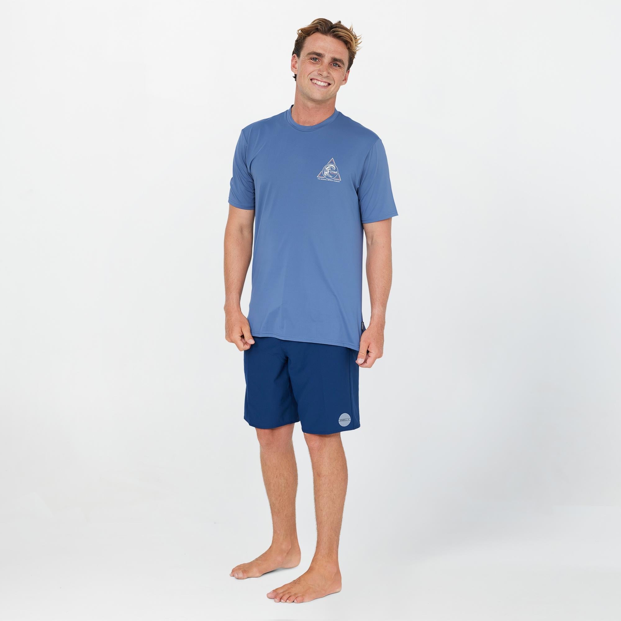 Men's OG Angle Short Sleeve Rash Vest Tee - Vintage Indigo