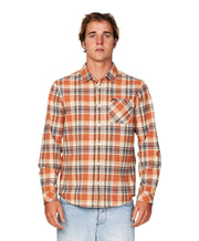 Redmond Plaid Stretch Flannel Shirt - Brown