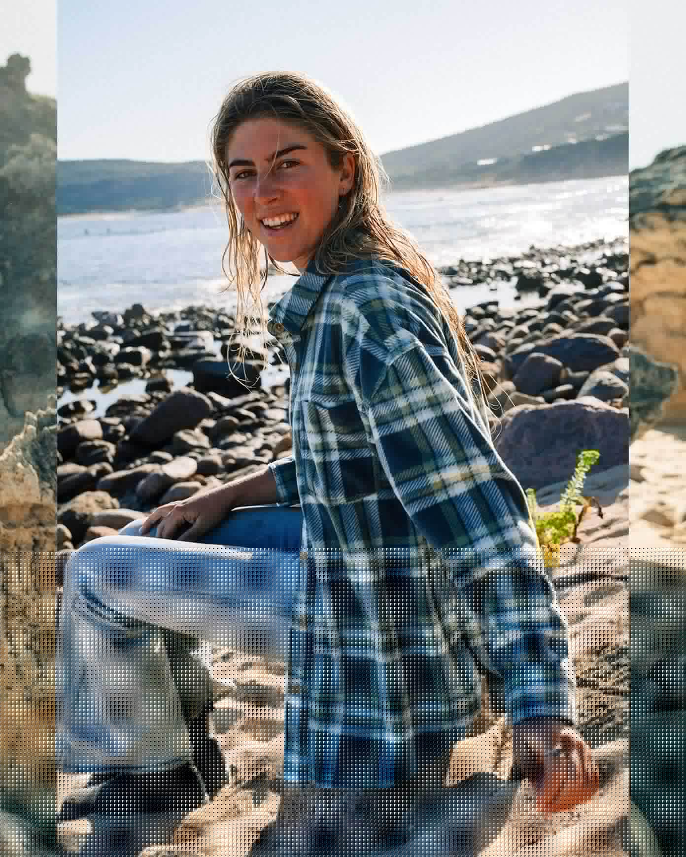 Rune Woven Top - Silver Blue