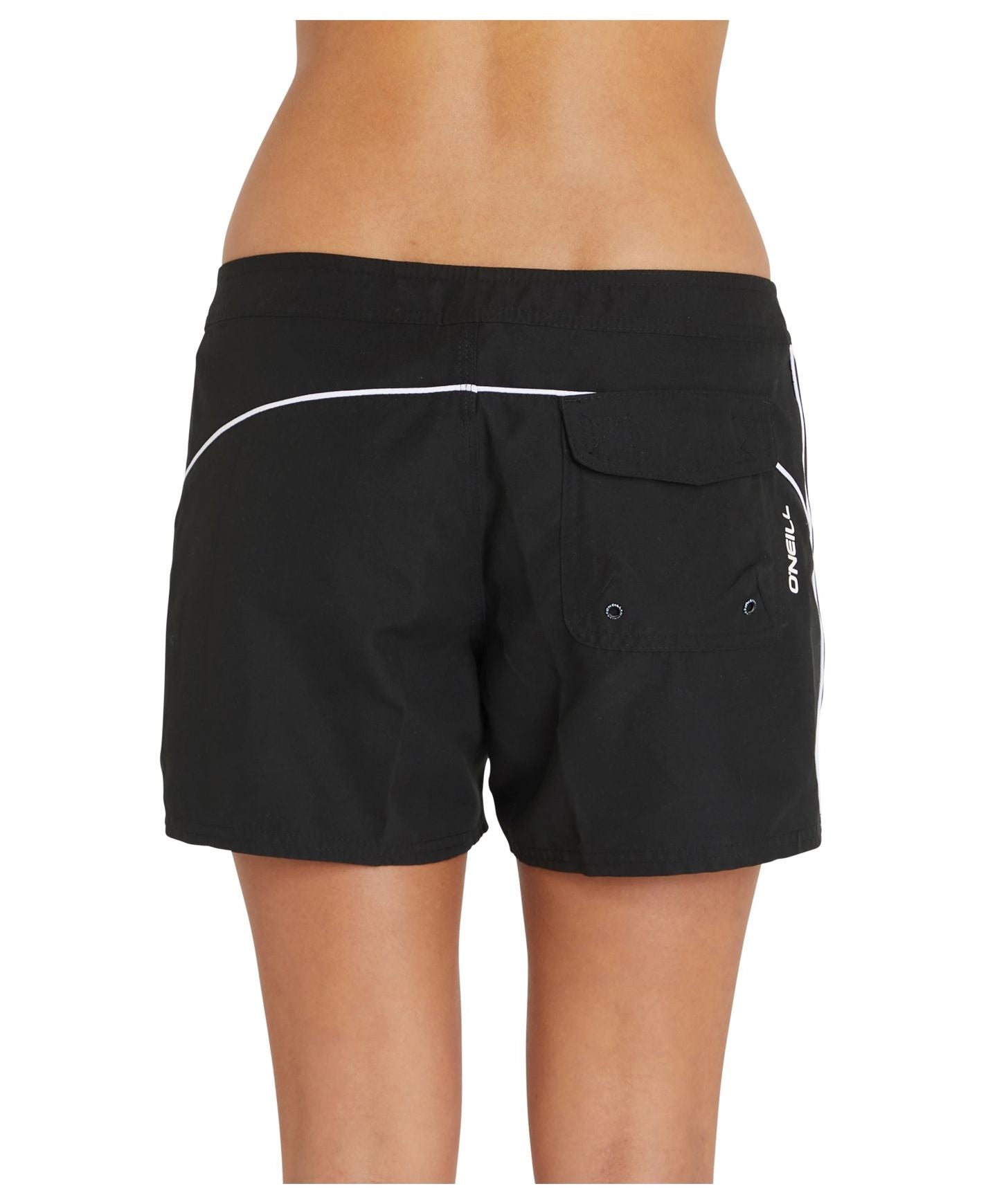 Women's Saltwater Solids Stretch 5" Boardshort - Black