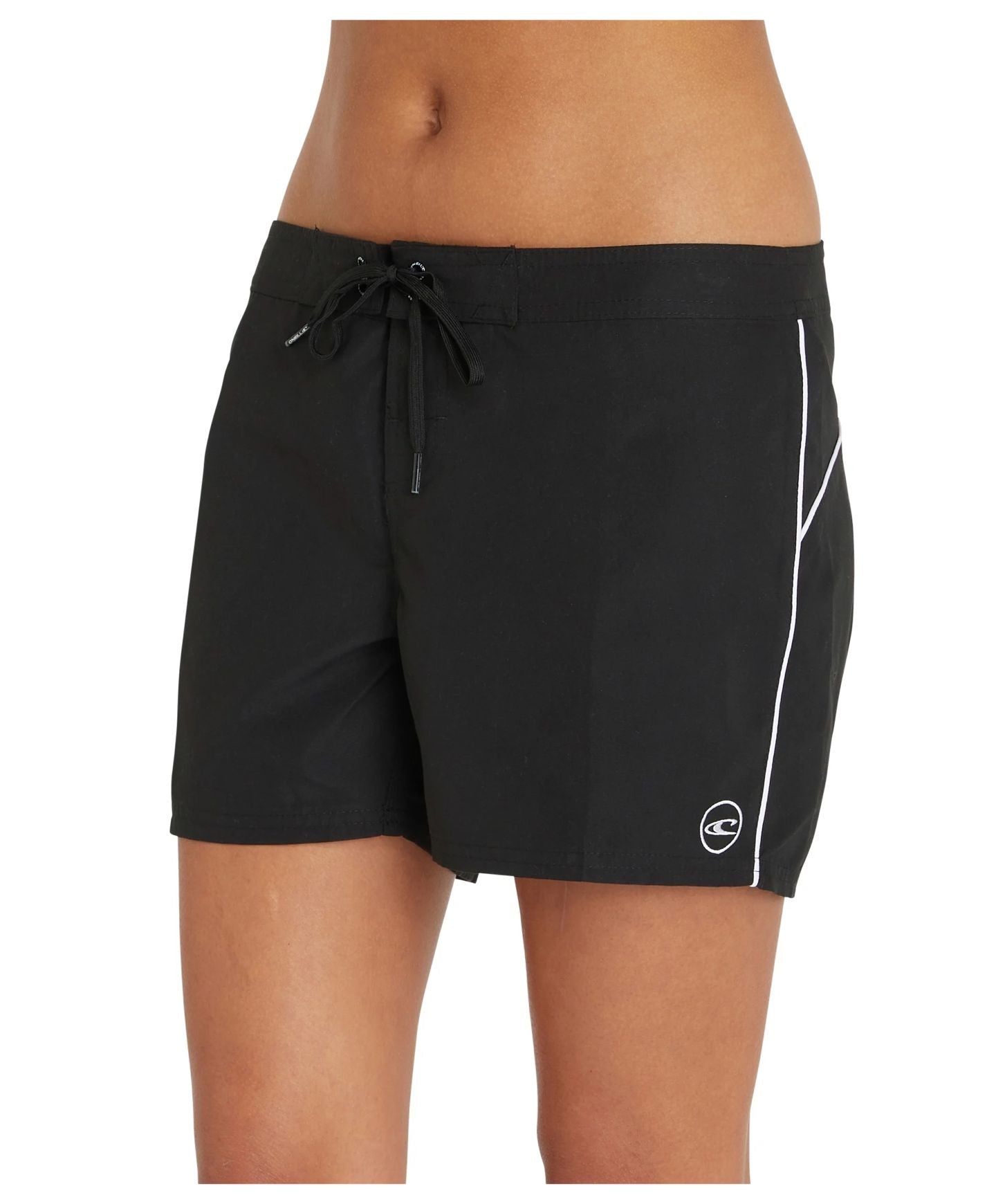 Women's Saltwater Solids Stretch 5" Boardshort - Black