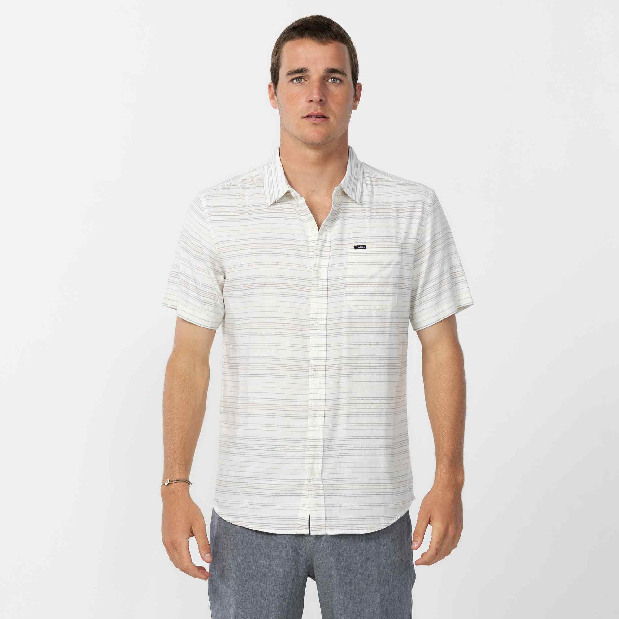 Seafaring Stripe Stretch Shirt - Natural