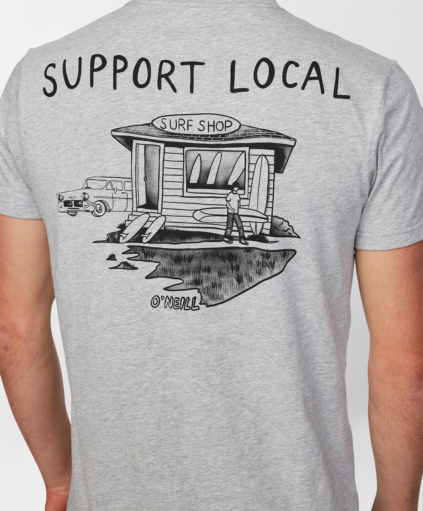 Support Local SS T-Shirt - Grey Marle