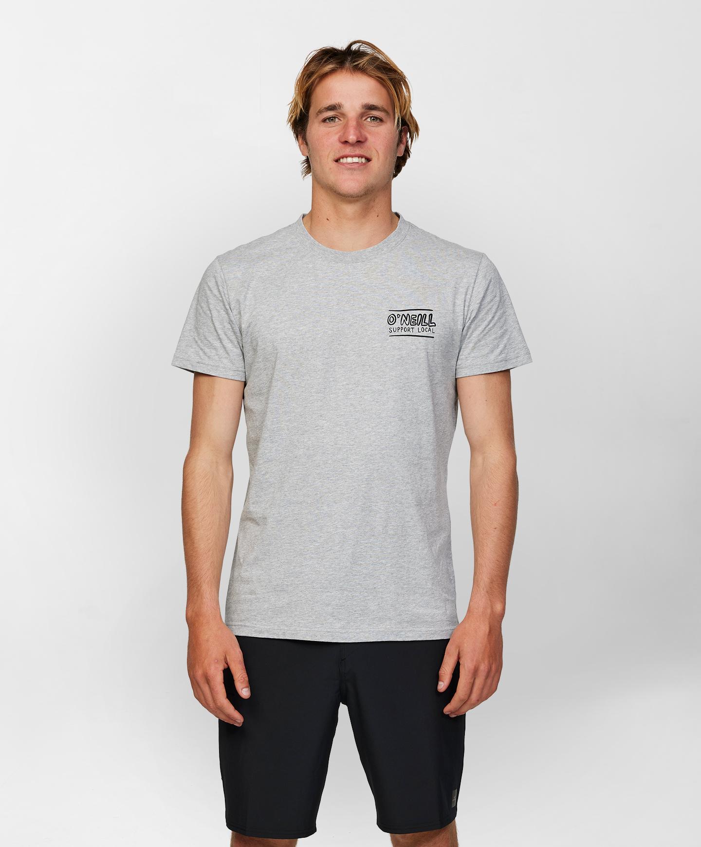 Support Local SS T-Shirt - Grey Marle