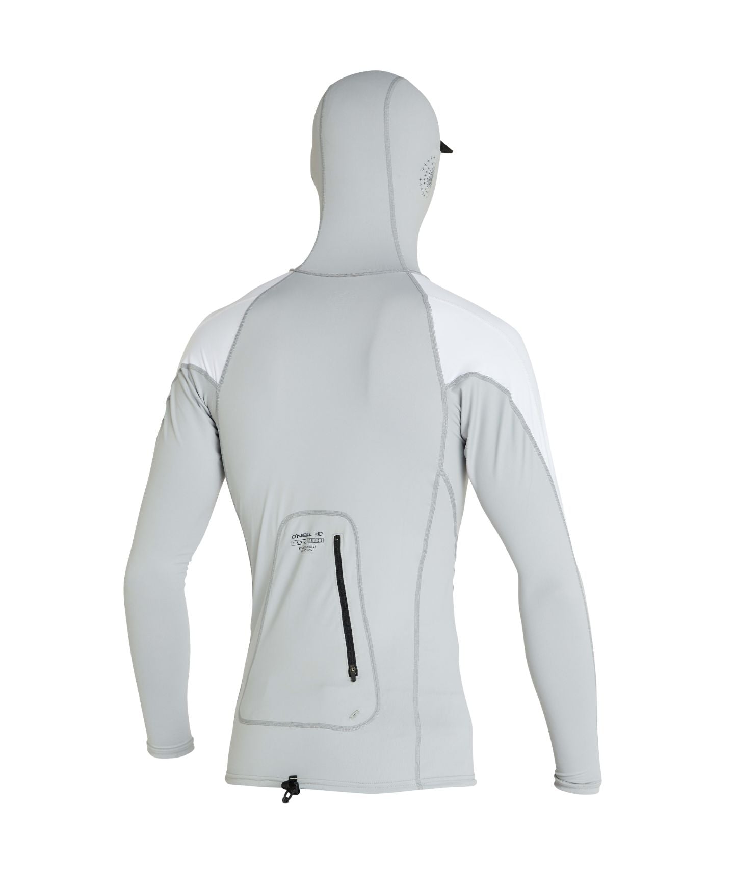 TRVLR Long Sleeve Hooded Rash Vest - Cool Grey