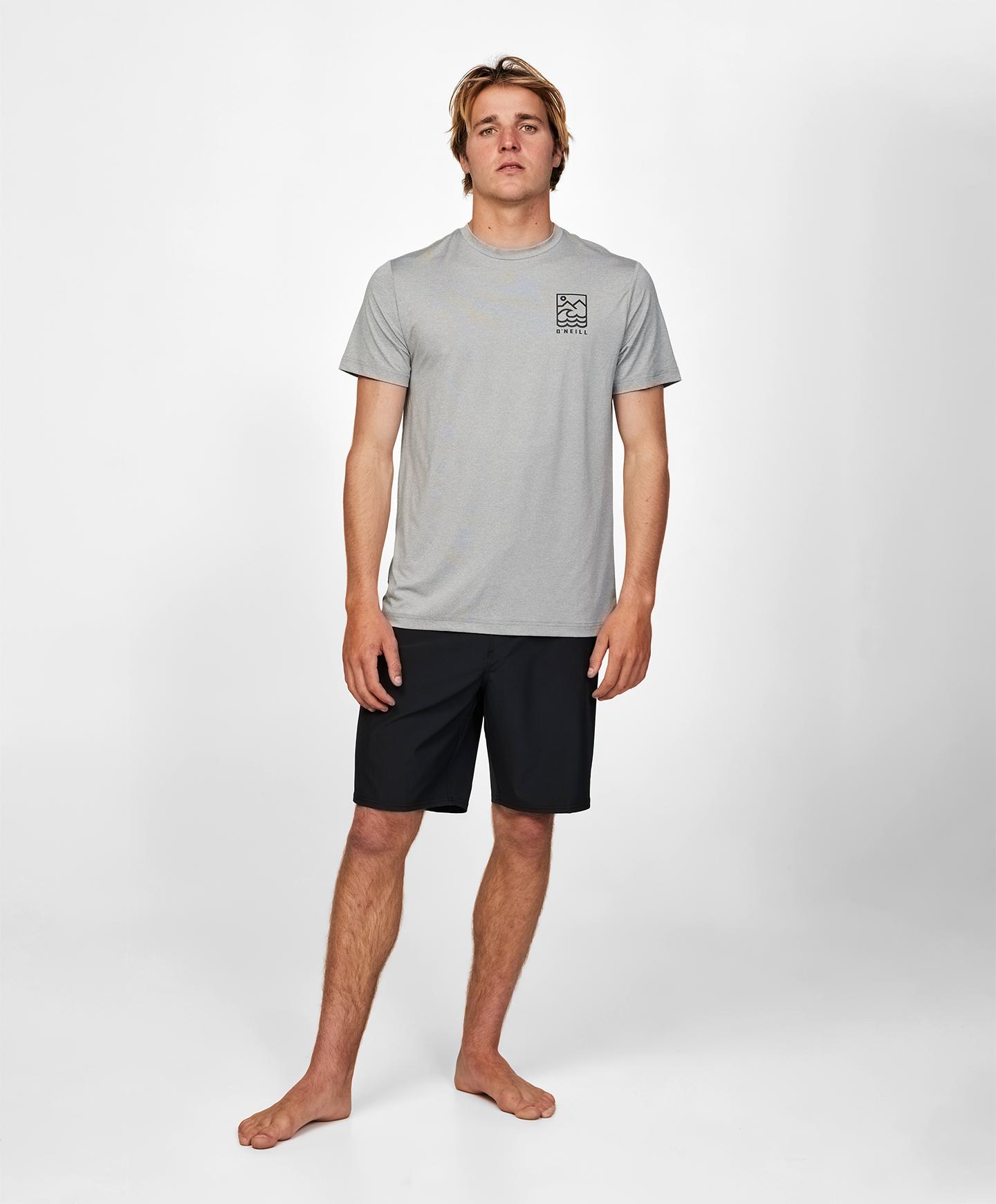 TRVLR UPF Staple SS T-Shirt - Heather Grey