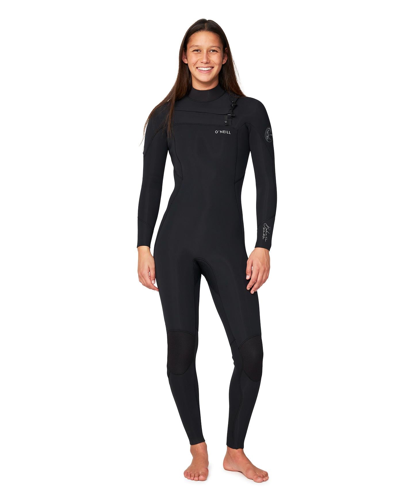 Women's Bahia 3/2mm Steamer Chest Zip Wetsuit - Black