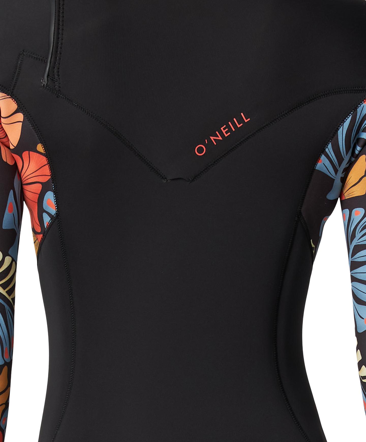 Women's Bahia 3/2mm Steamer Chest Zip Wetsuit - Vintage Aloha