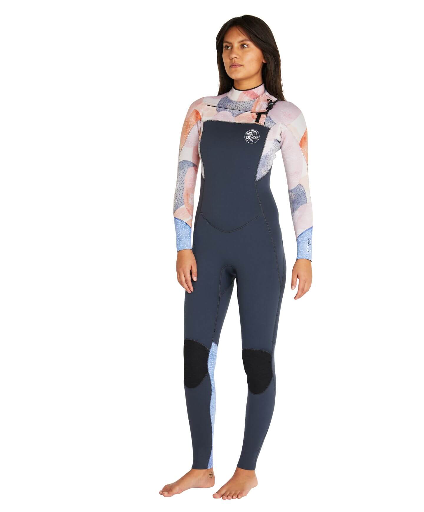 Women's Bahia 4/3mm Steamer Chest Zip Wetsuit - Desert Bloom