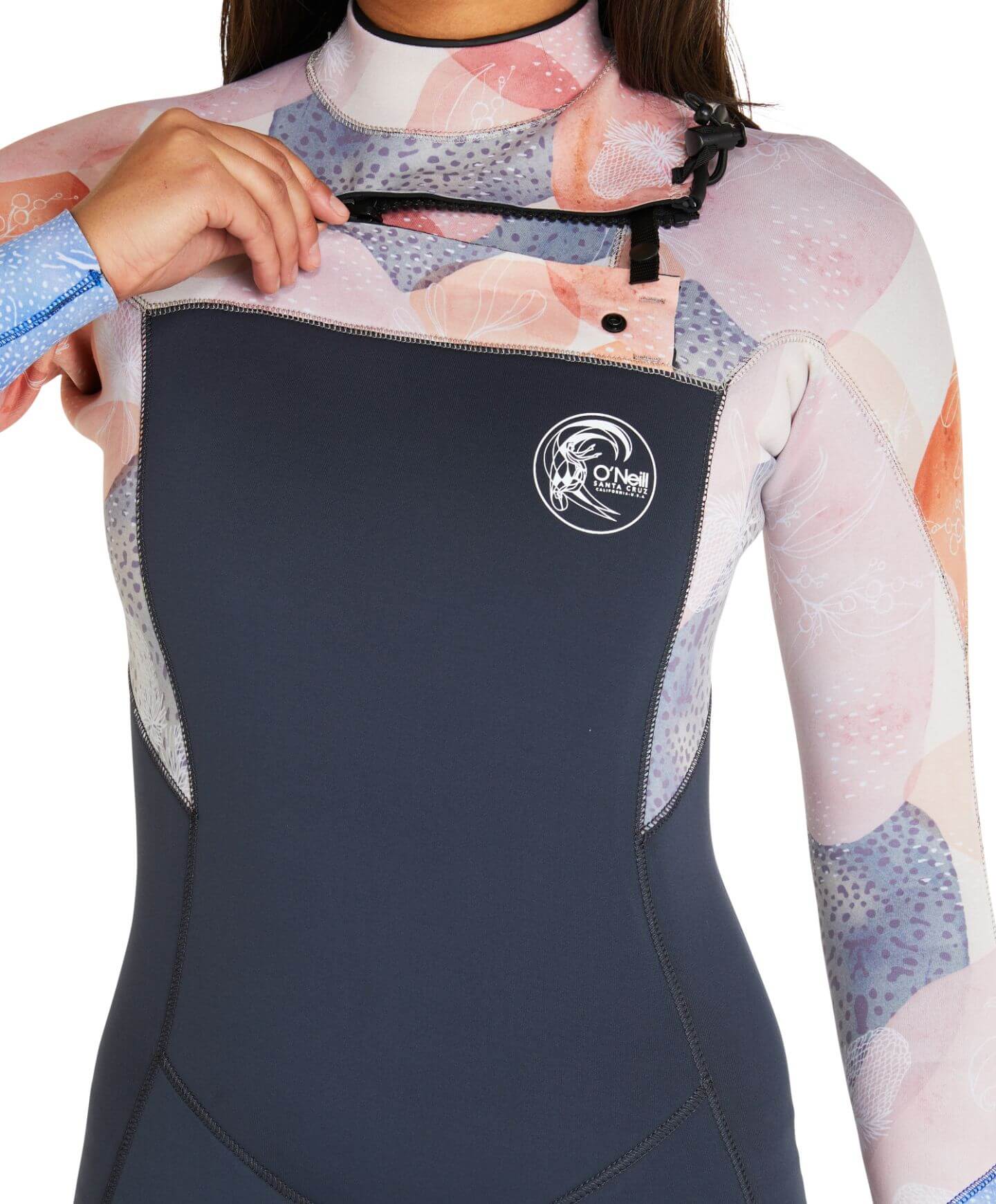 Women's Bahia 4/3mm Steamer Chest Zip Wetsuit - Desert Bloom