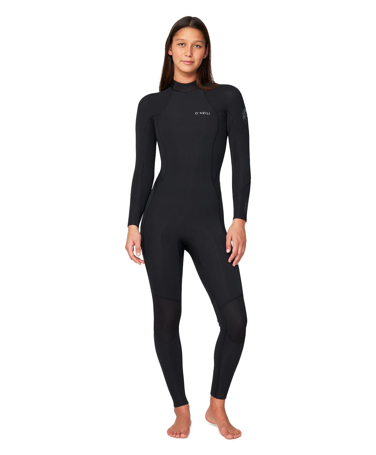 Womens Bahia 3/2mm Steamer Back Zip Wetsuit - Black