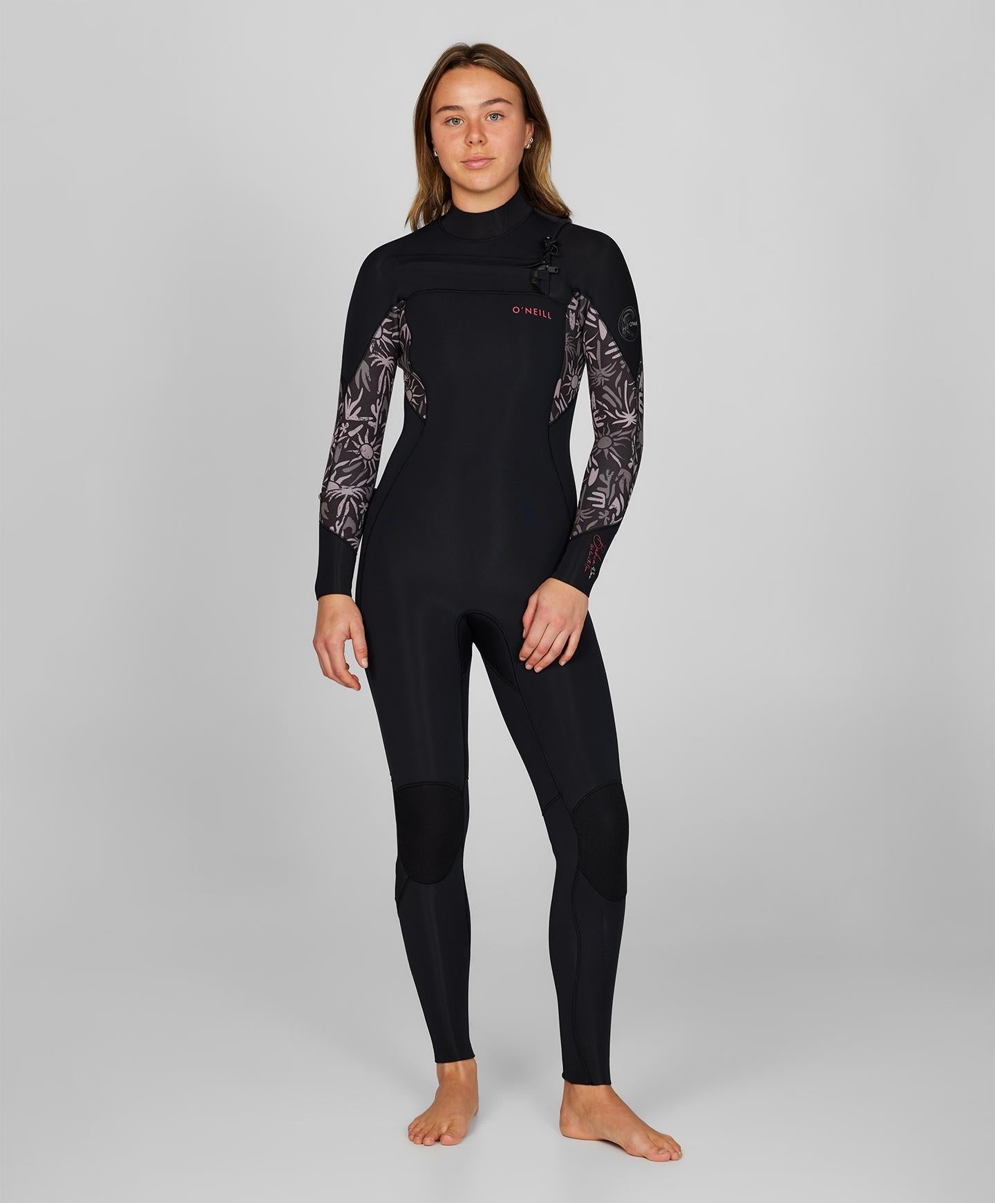 Women's Bahia 4/3mm Steamer Chest Zip Wetsuit - Follow The Sun