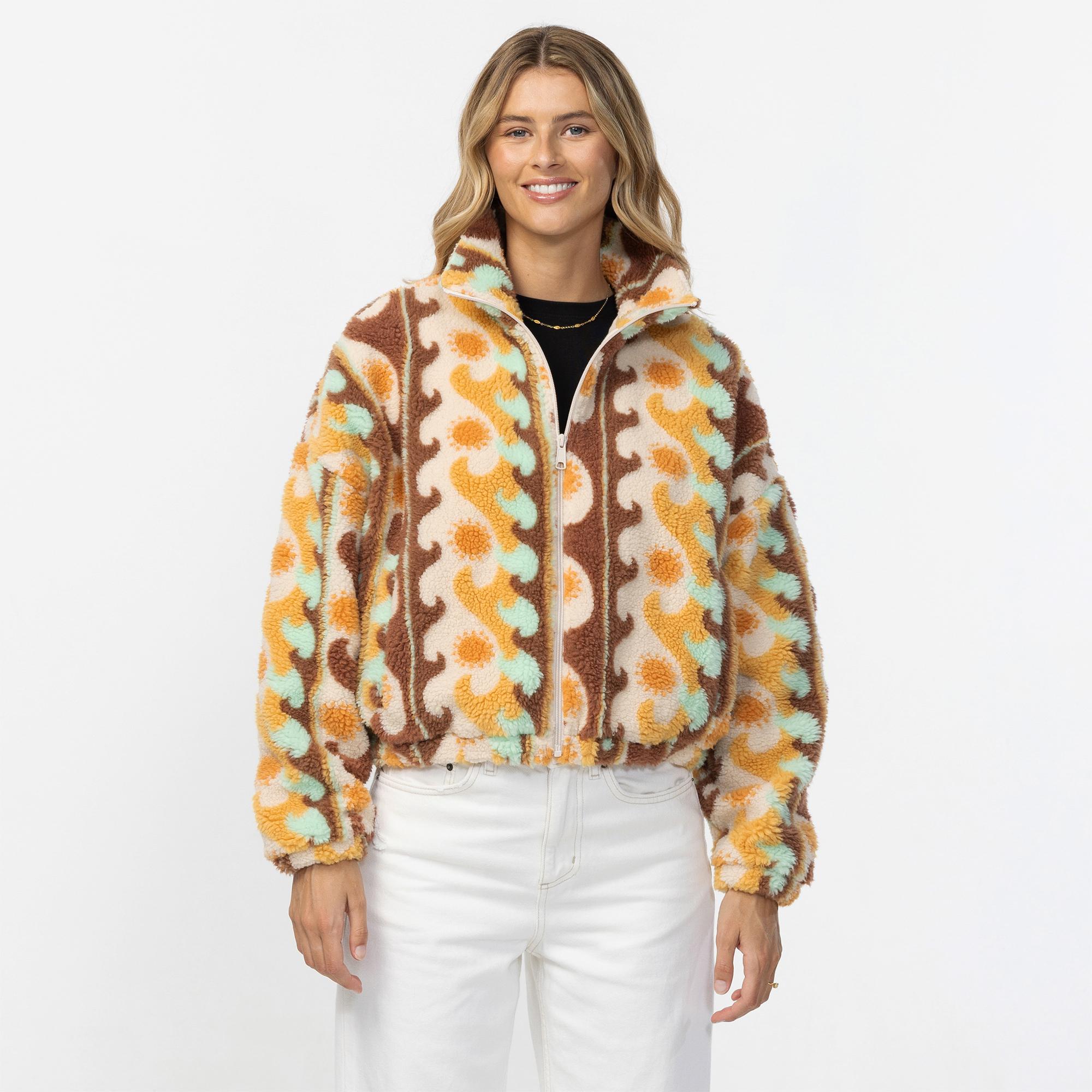 Women's Cordin Jacquard Jacket - Warm Ochre