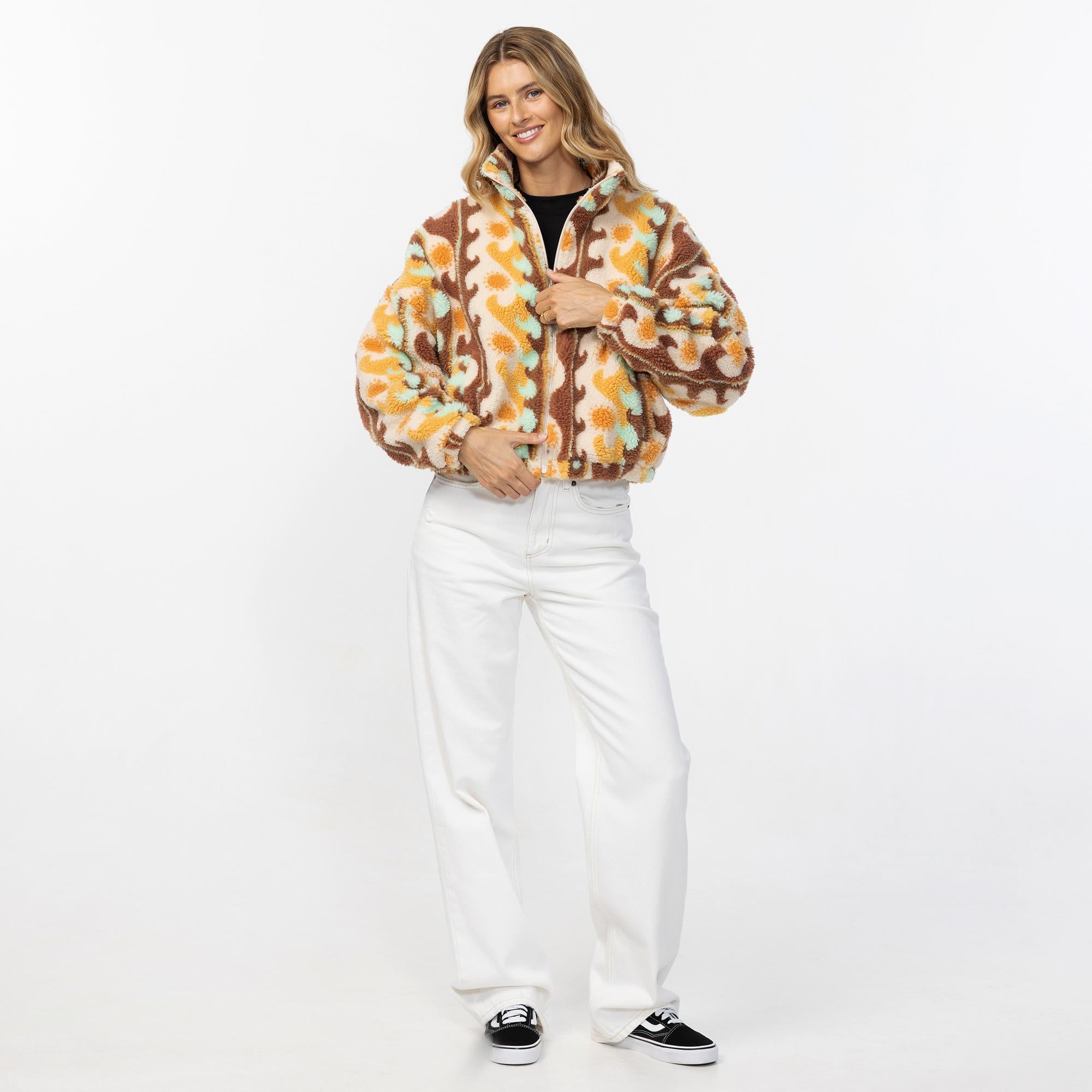 Women's Cordin Jacquard Jacket - Warm Ochre