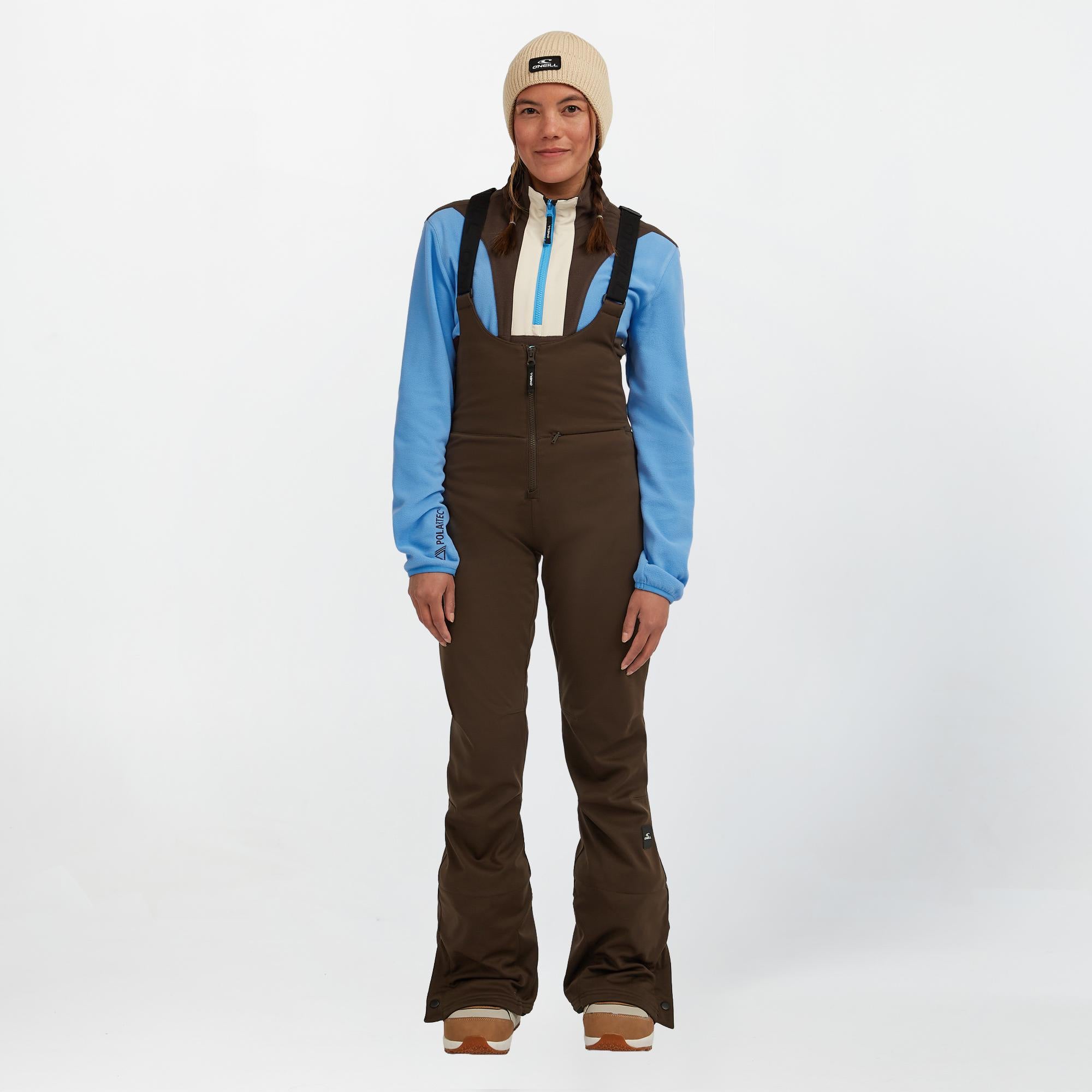 Women's Cruz Softshell Suspender Snow Pants - Coffee Bean