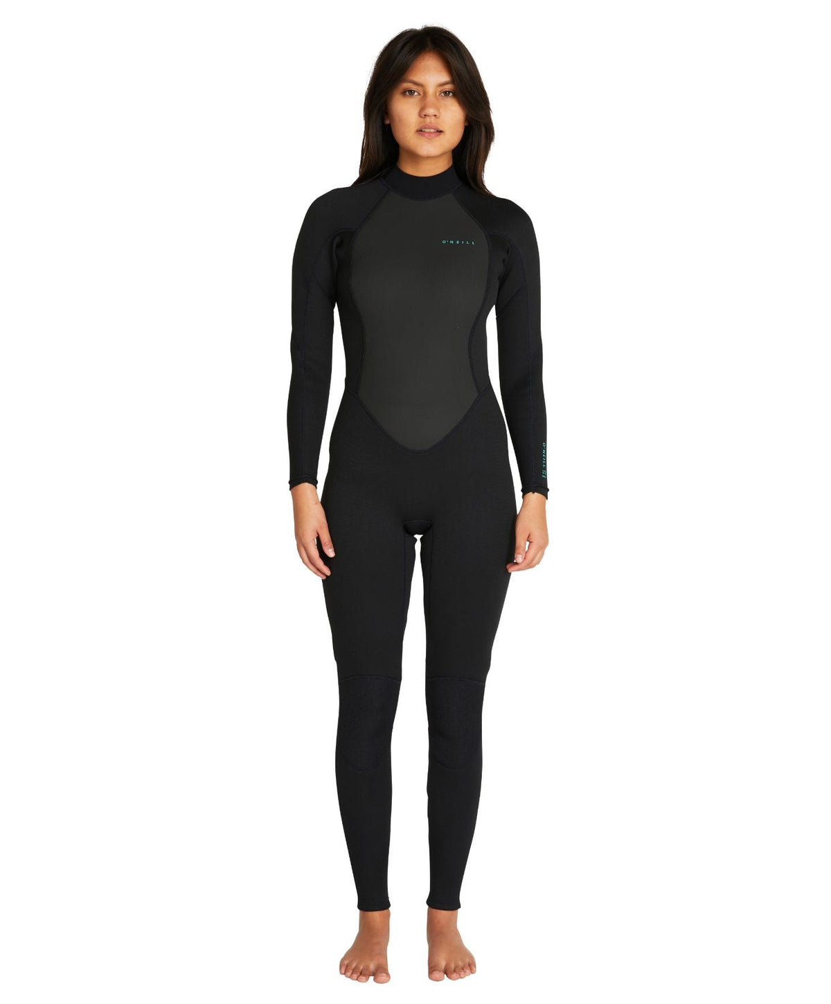 Womens Factor 3/2mm Steamer Back Zip Wetsuit - Black