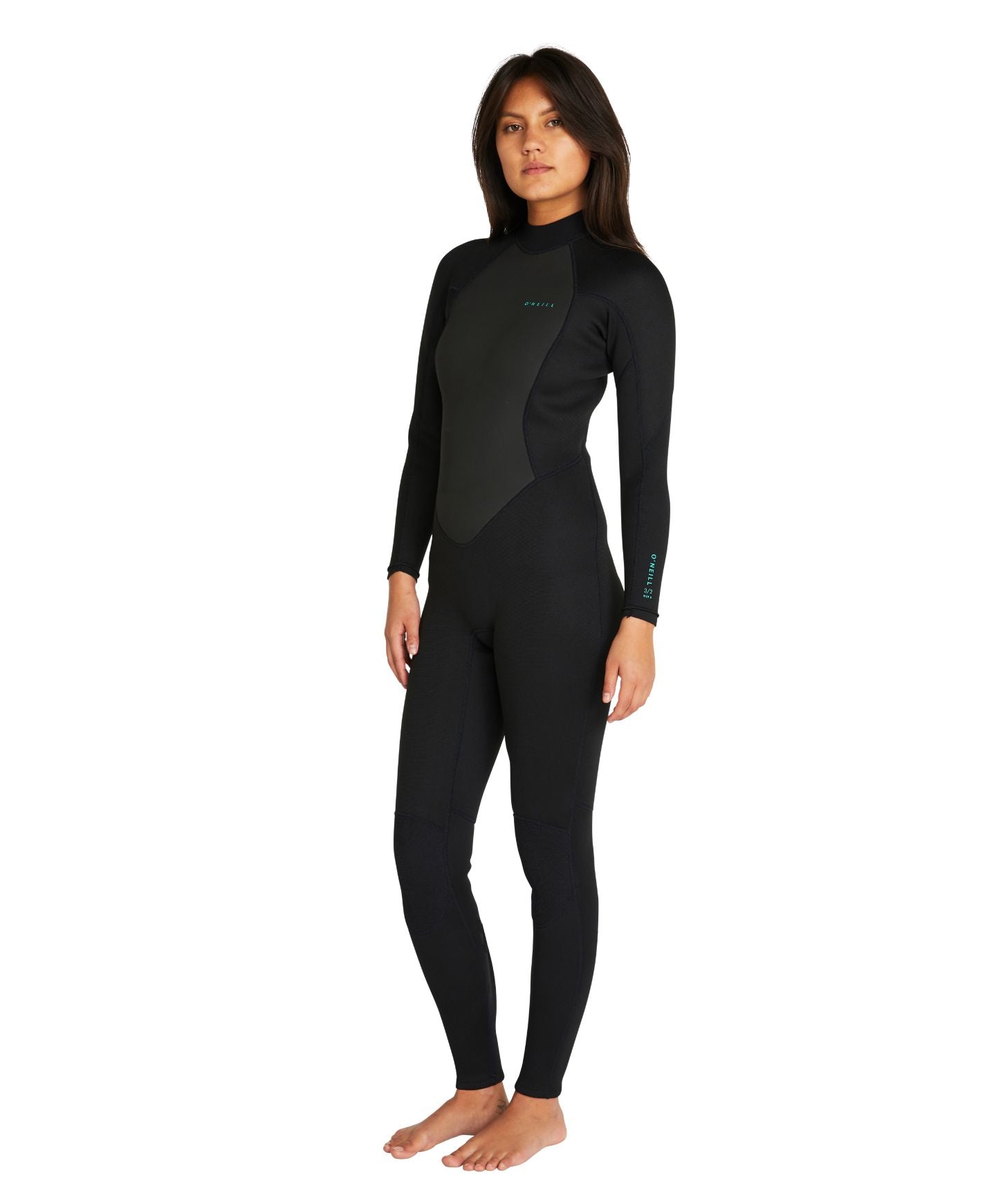 Womens Factor 3/2mm Steamer Back Zip Wetsuit - Black