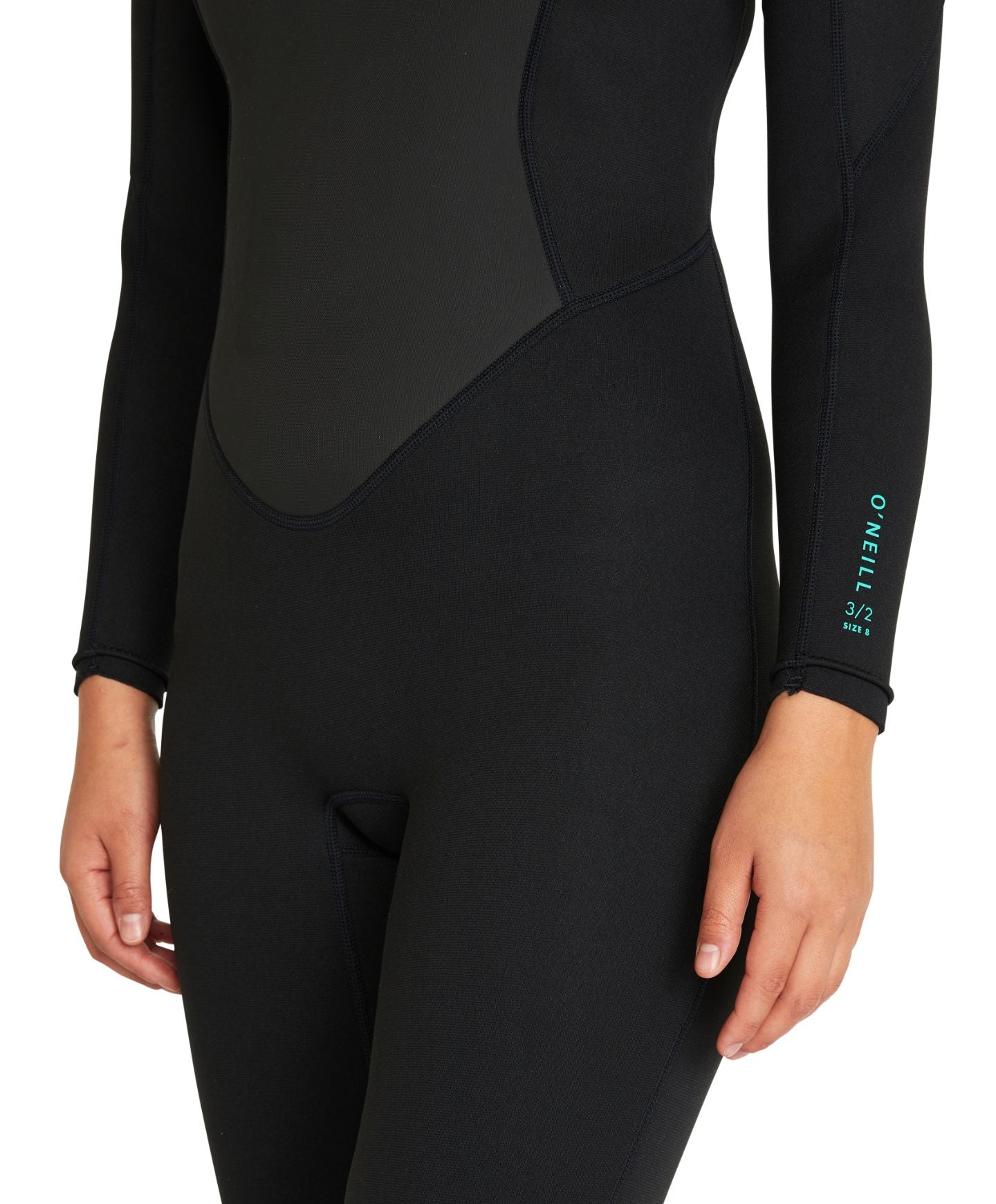 Womens Factor 3/2mm Steamer Back Zip Wetsuit - Black