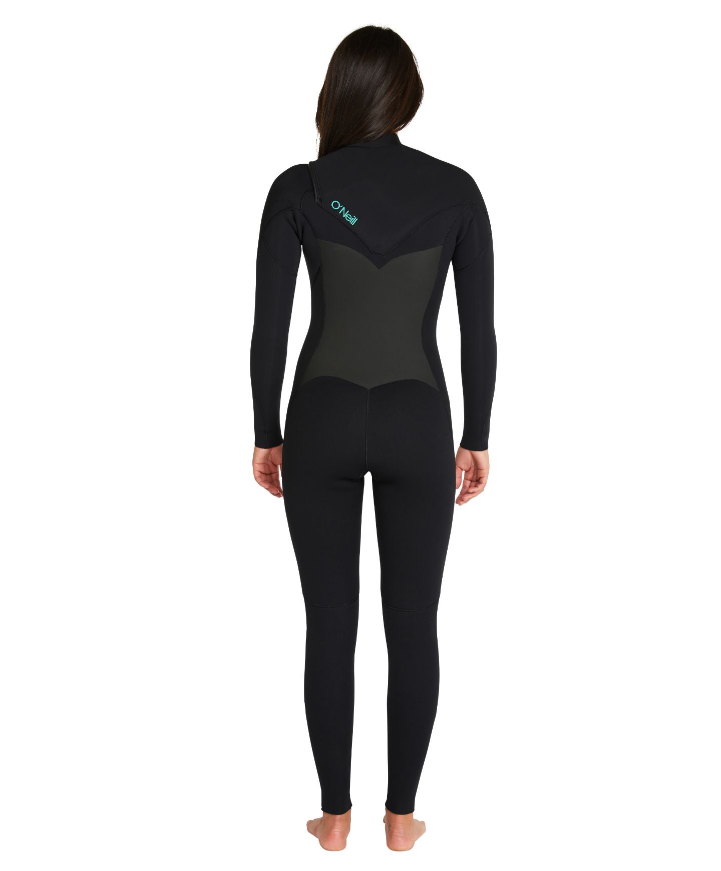 Womens Focus 3/2mm Steamer Chest Zip Sealed Wetsuit - Black