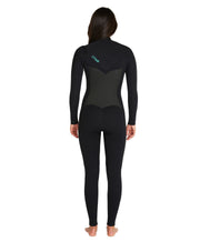 Womens Focus 4/3mm Steamer Chest Zip Sealed Wetsuit - Black