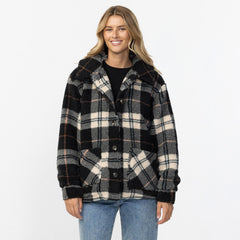 Women's Huxlee Printed Jacket - Black