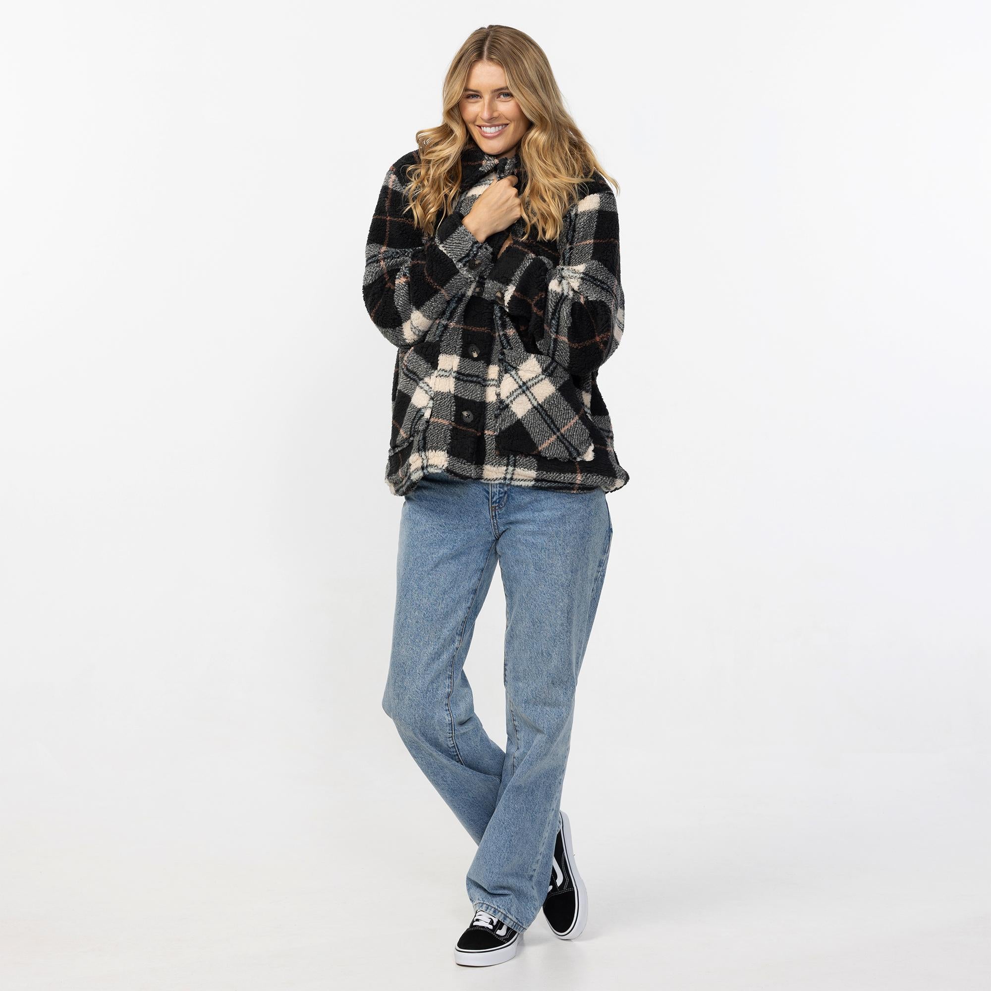 Women's Huxlee Printed Jacket - Black