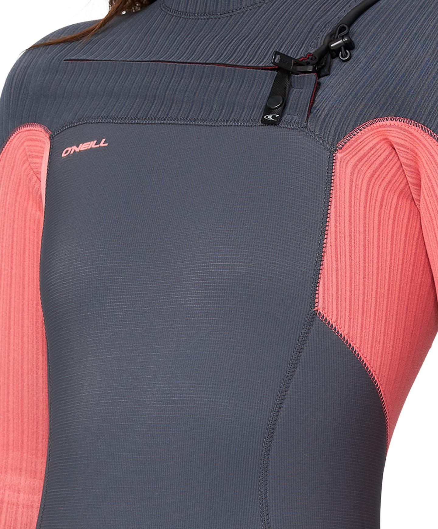 Women's HyperFire 3/2mm Steamer Chest Zip Wetsuit - Coral