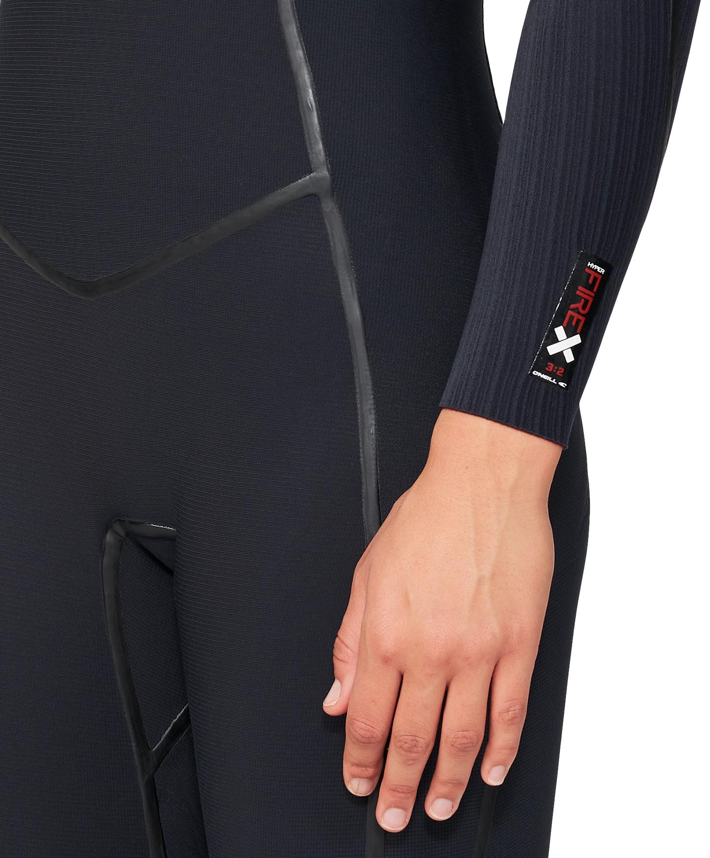 Women's HyperFire X 3/2mm Steamer Chest Zip Wetsuit - Black