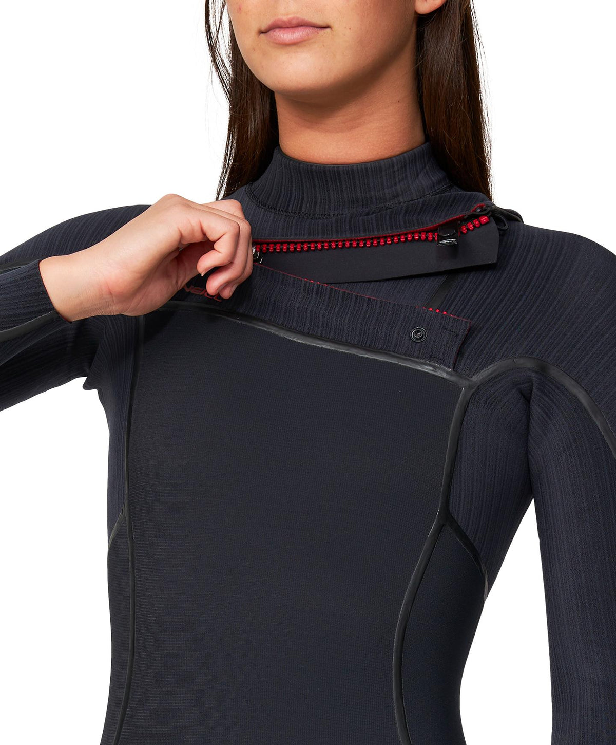 Women's HyperFire X 3/2mm Steamer Chest Zip Wetsuit - Black