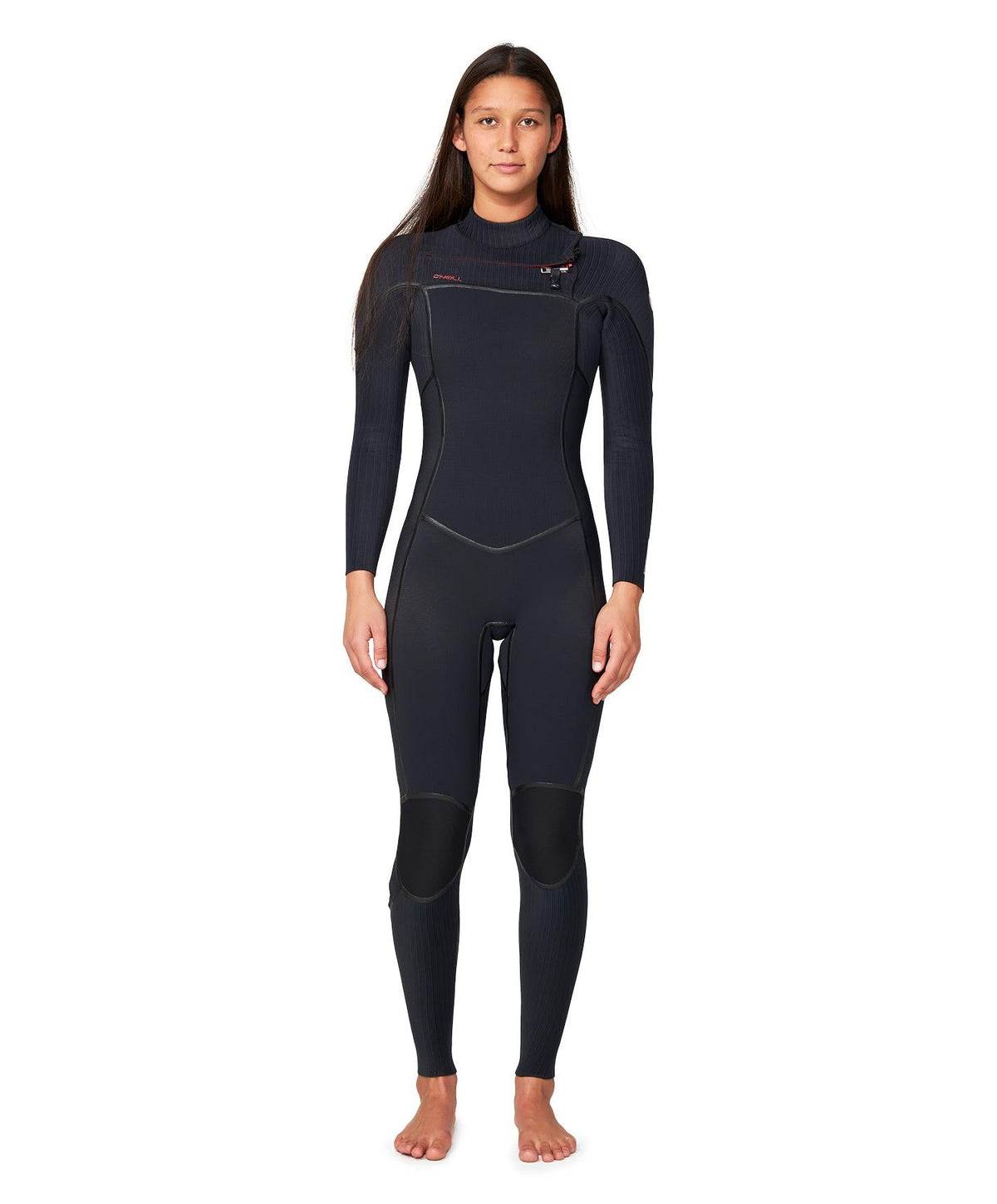 Women's HyperFire X 4/3mm Steamer Chest Zip Wetsuit - Black