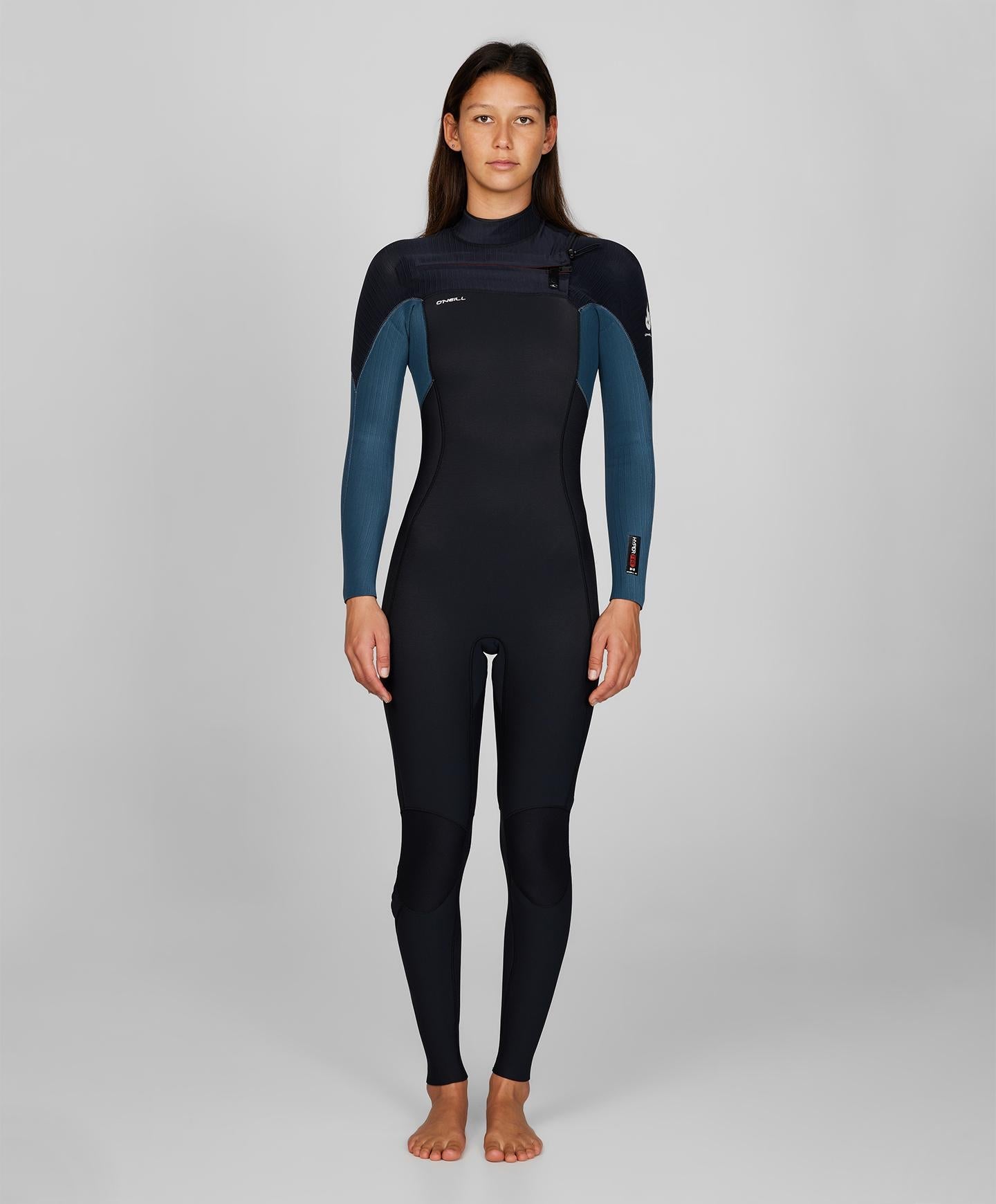 Women's HyperFire 3/2mm Steamer Chest Zip Wetsuit - Cadet