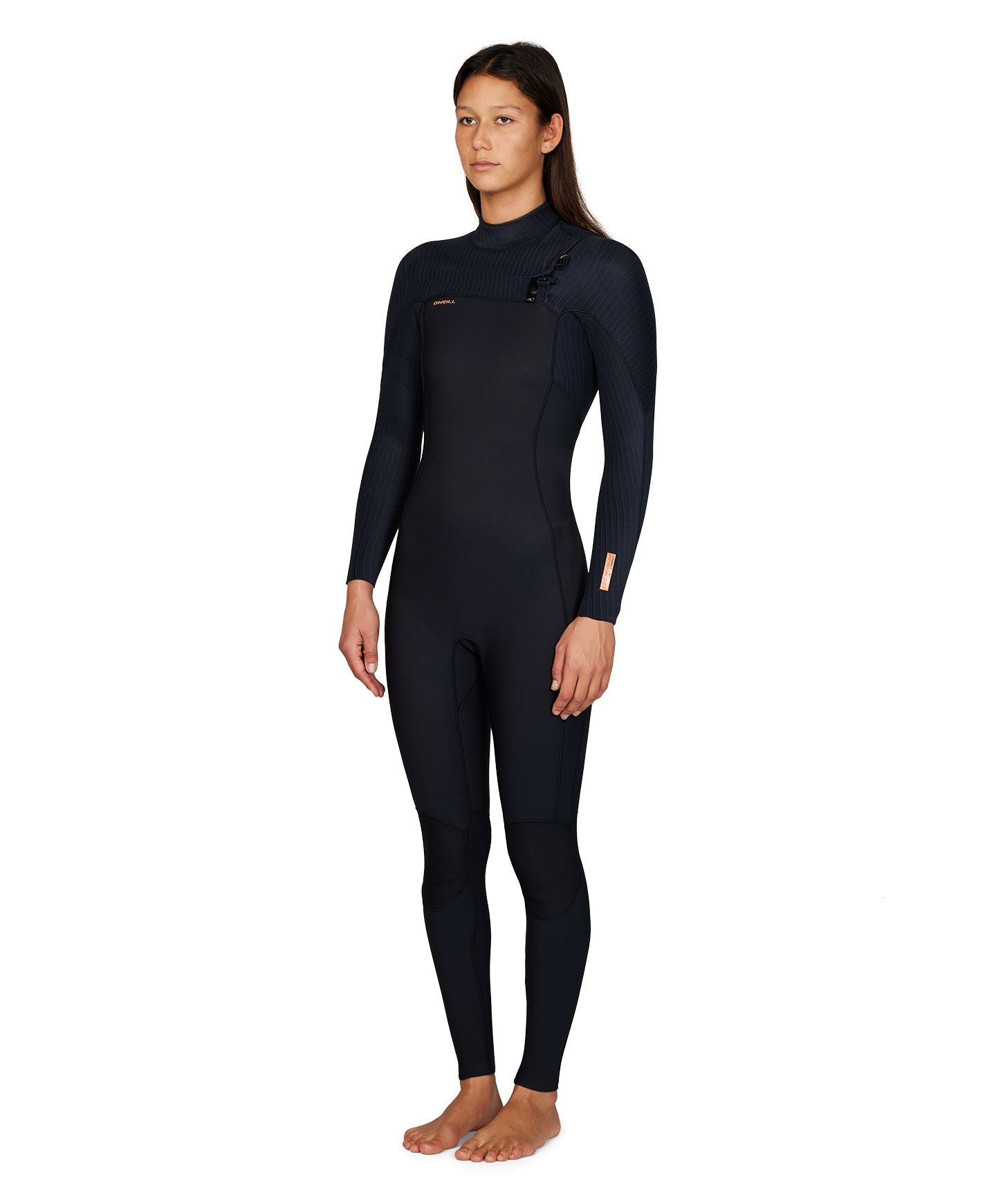 Womens HyperFreak 3/2+ Steamer Chest Zip Wetsuit - Black